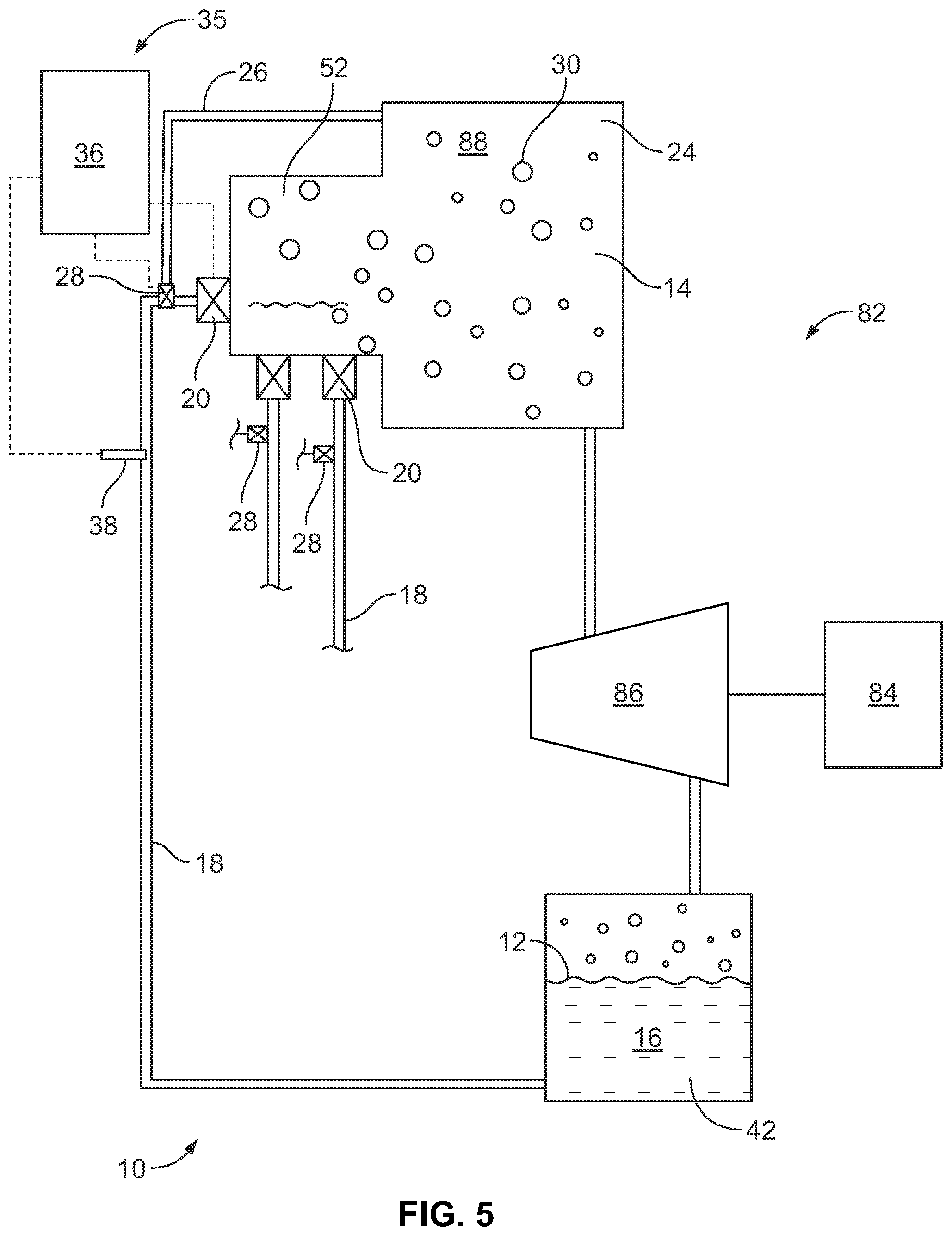 Patent US12098843 Figure 5 – Steam hammer pump and electrical power facility