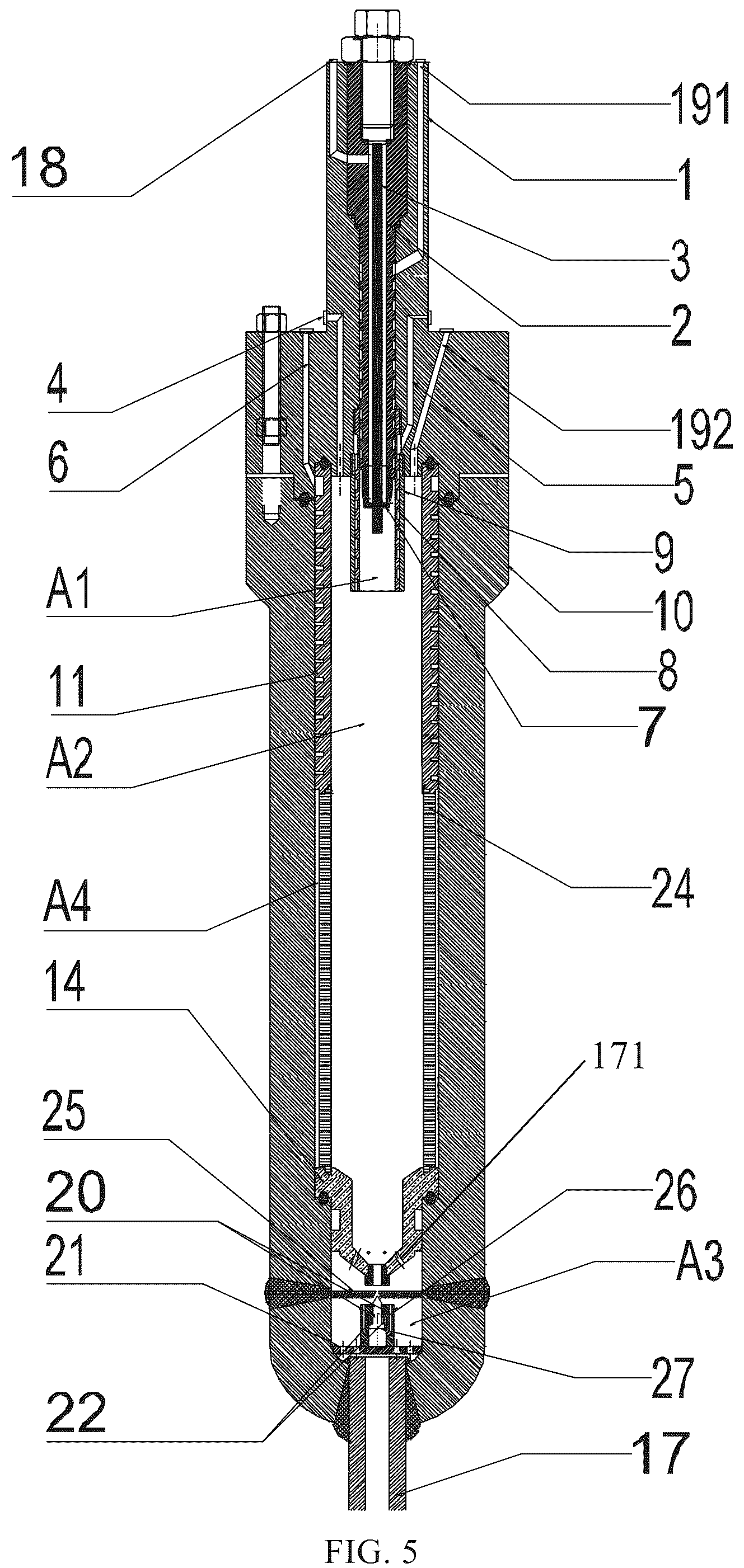 Patent US12098845 Figure 4 – Supercritical hydrothermal combustion device