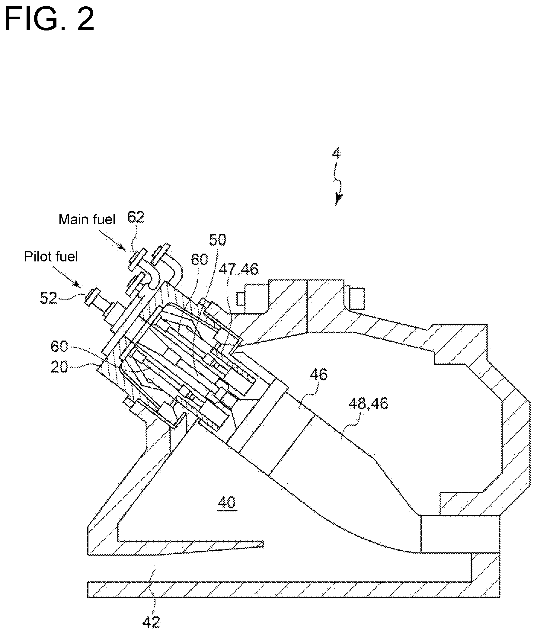 Patent US12098847 Figure 2 – Gas turbine combustor and gas turbine