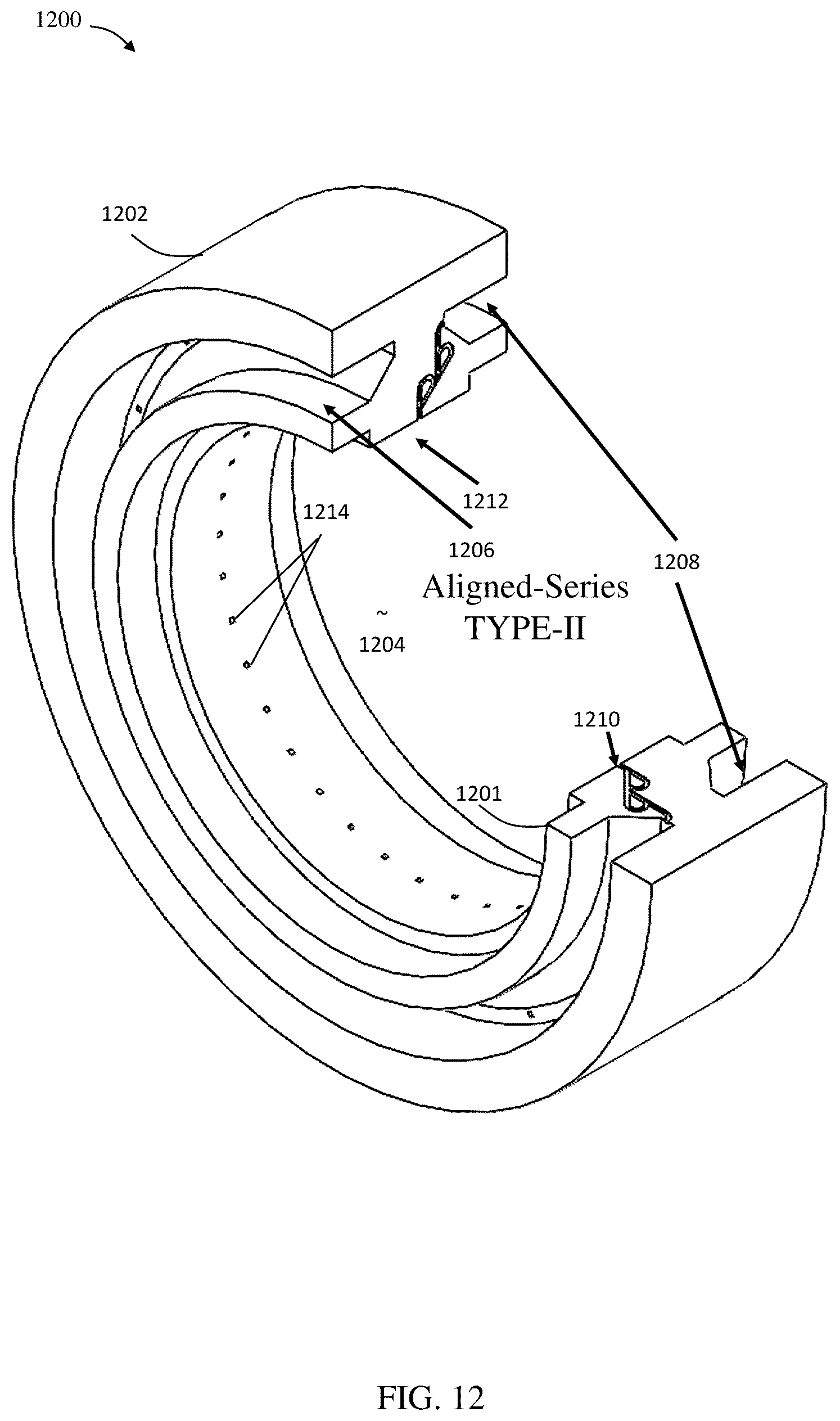 Patent US12098848 Figure 13 – Injection manifold with Tesla valves for rotating detonation engines