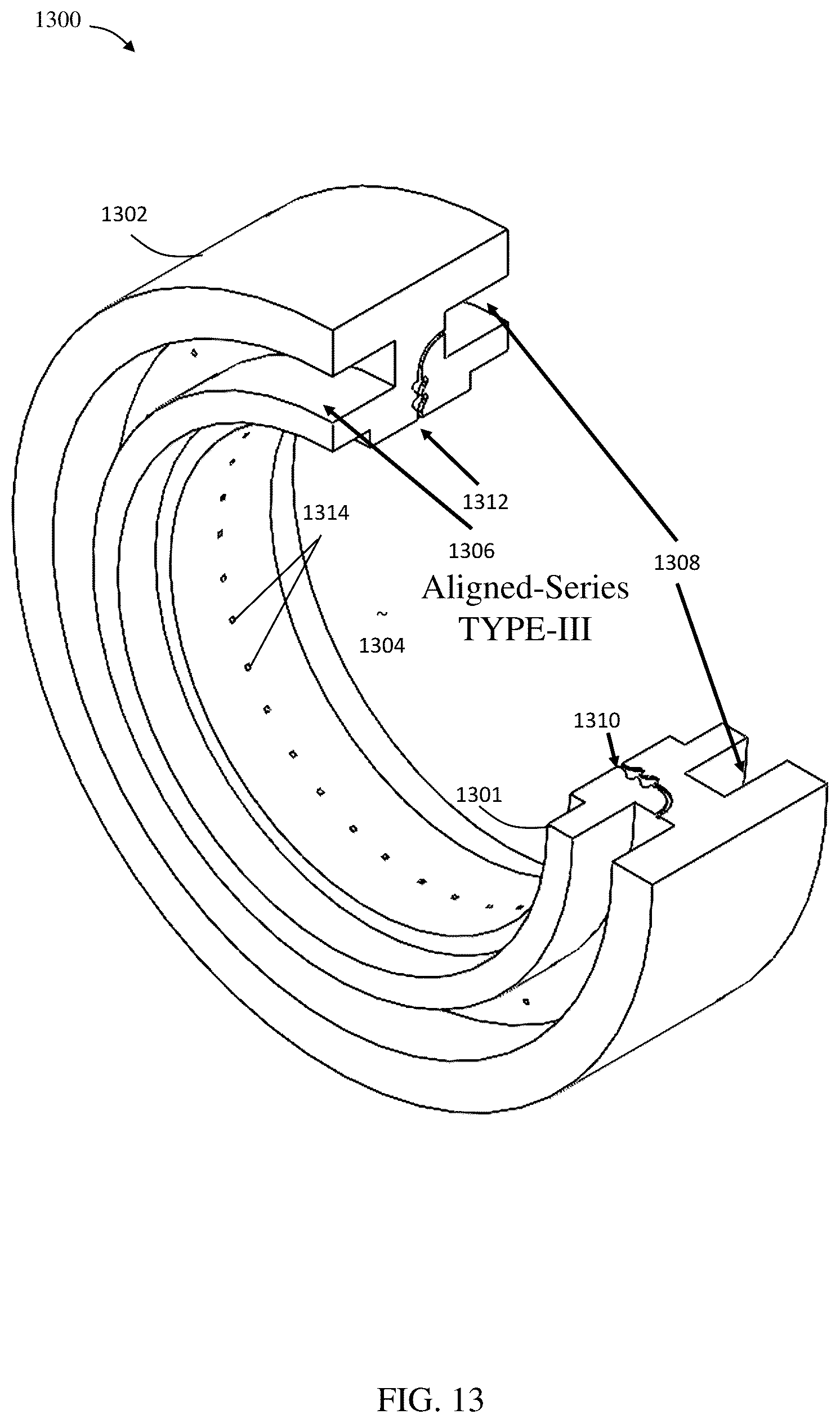 Patent US12098848 Figure 14 – Injection manifold with Tesla valves for rotating detonation engines