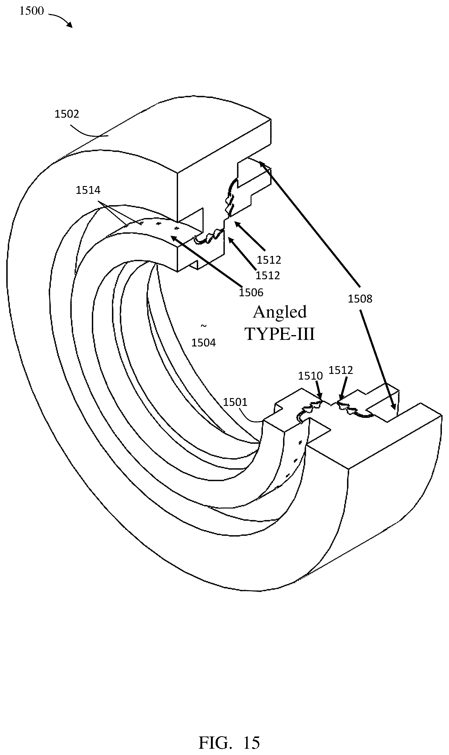 Patent US12098848 Figure 16 – Injection manifold with Tesla valves for rotating detonation engines