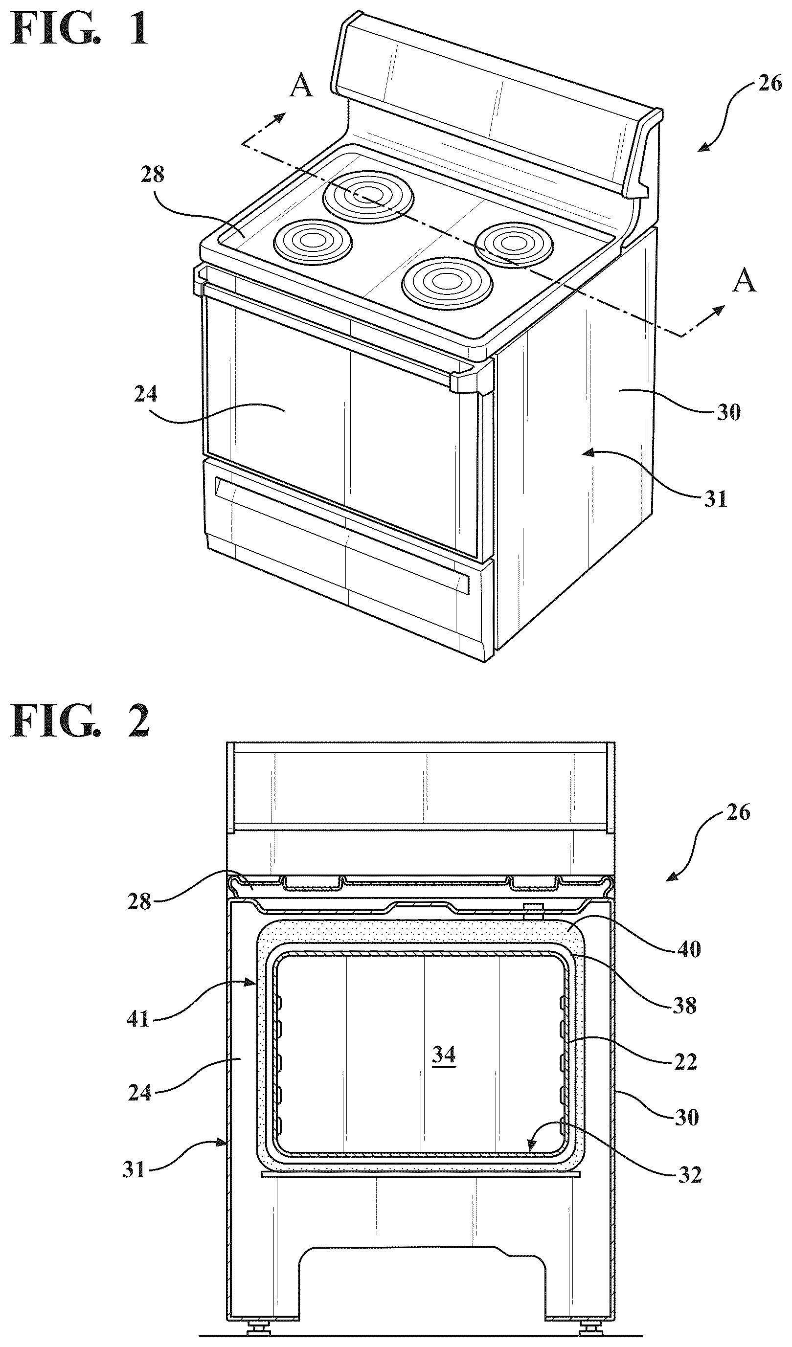 Patent US12098851 Figure 1 – Composite article for insulating appliance, appliance comprising composite article, and related method