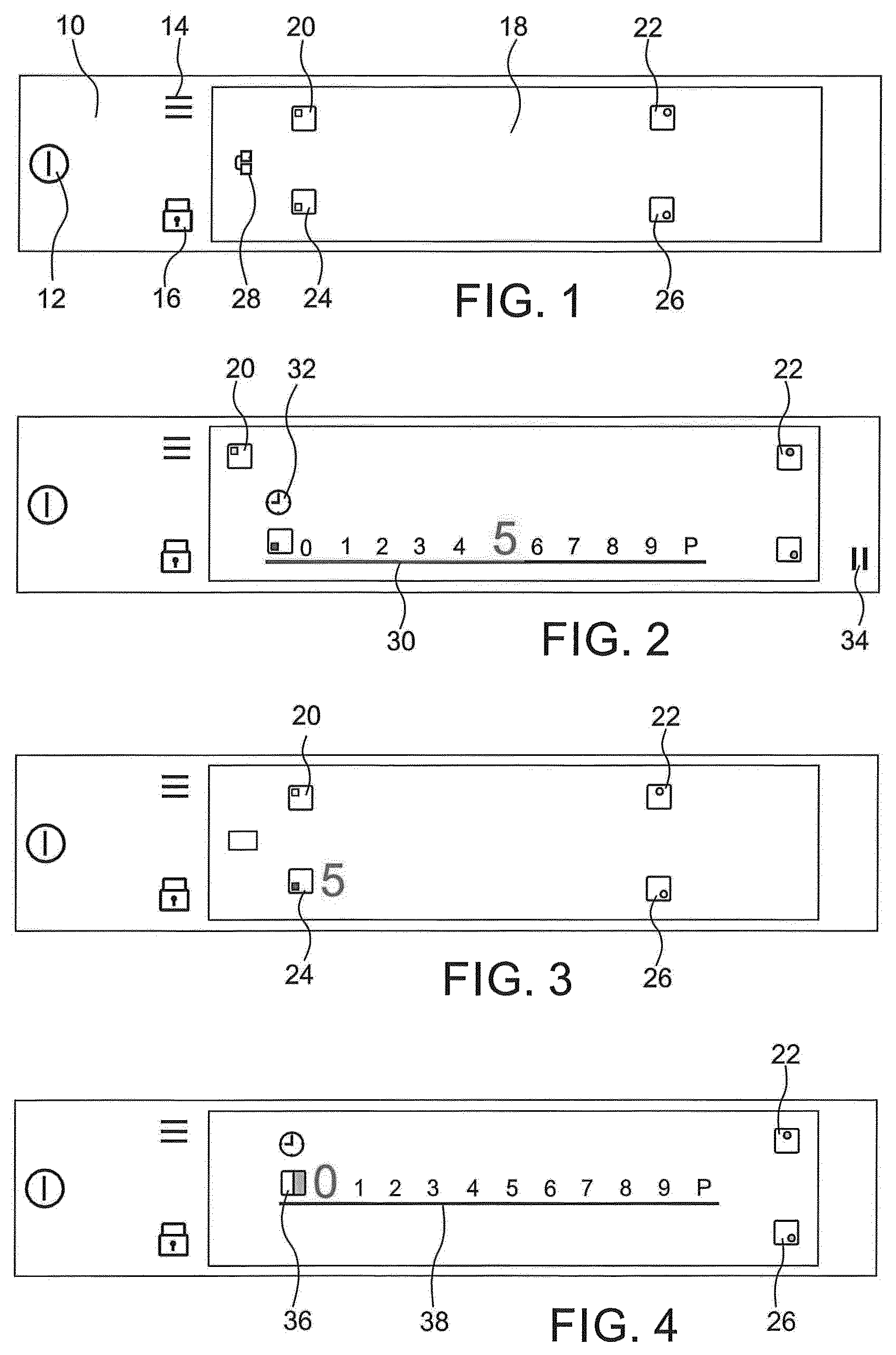 Patent US12098852 Figure 1 – User interface for a hob
