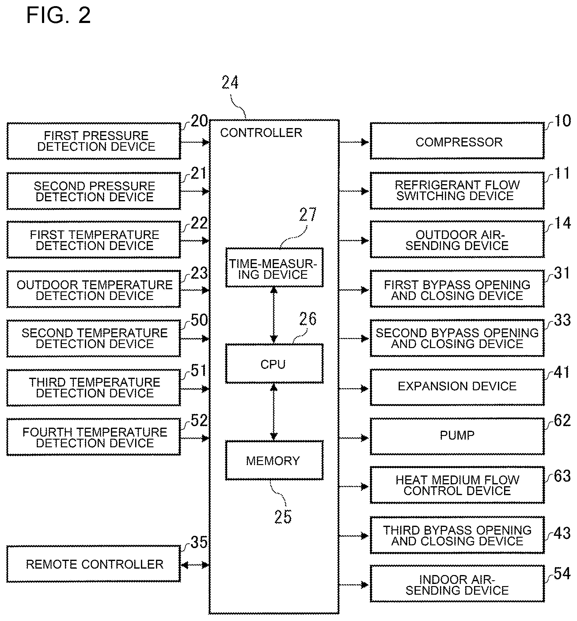 Patent US12098855 Figure 2 – Air-conditioning apparatus