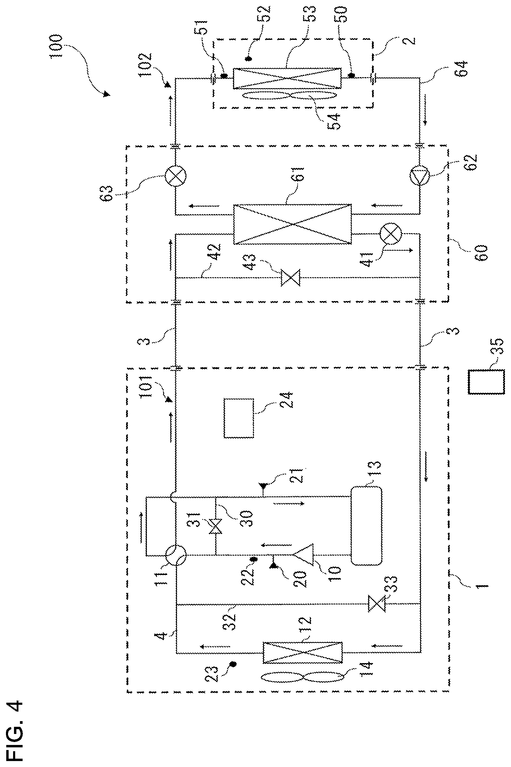 Patent US12098855 Figure 4 – Air-conditioning apparatus