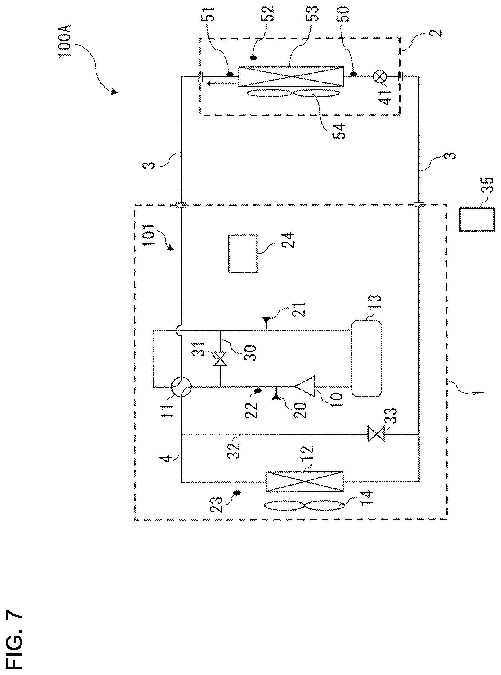 Patent US12098855 Figure 7 – Air-conditioning apparatus