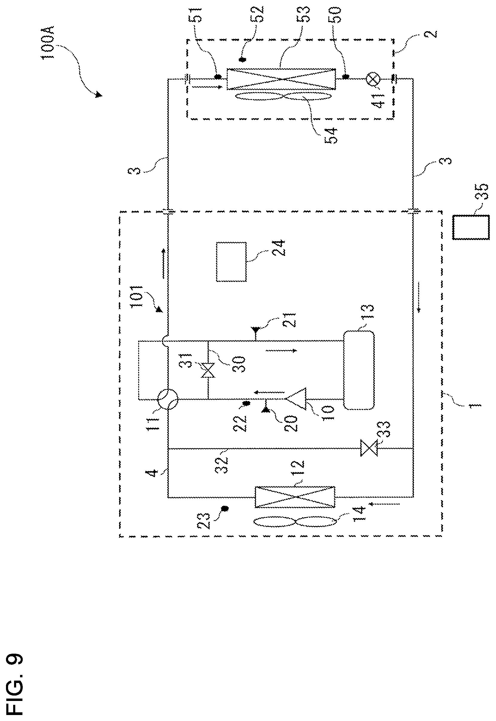 Patent US12098855 Figure 9 – Air-conditioning apparatus