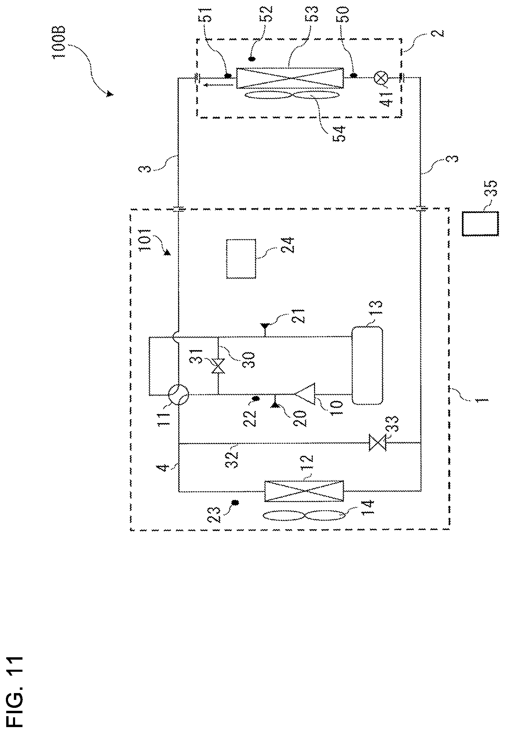 Patent US12098855 Figure 11 – Air-conditioning apparatus