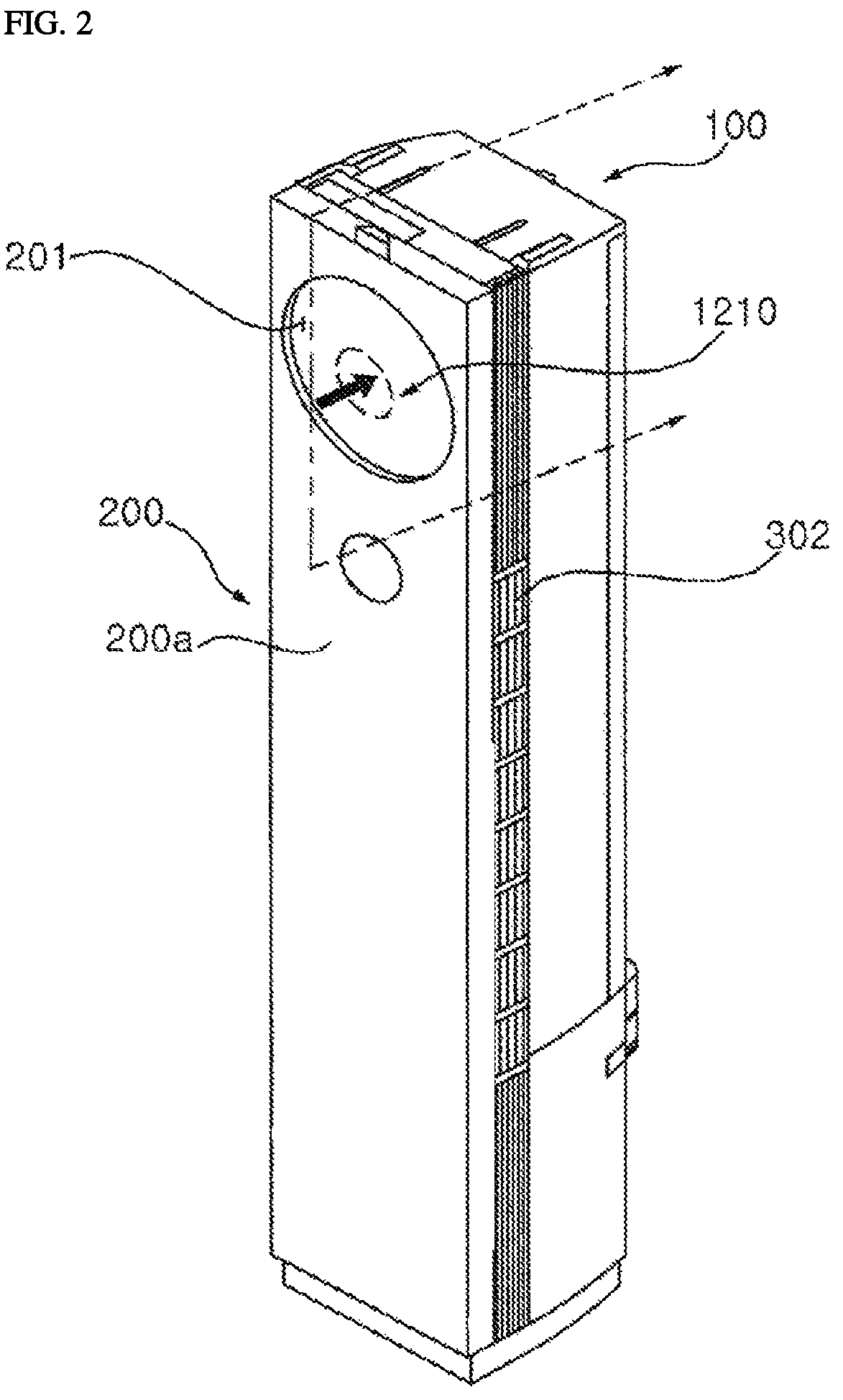 Patent US12098862 Figure 2 – Indoor unit of an air conditioner