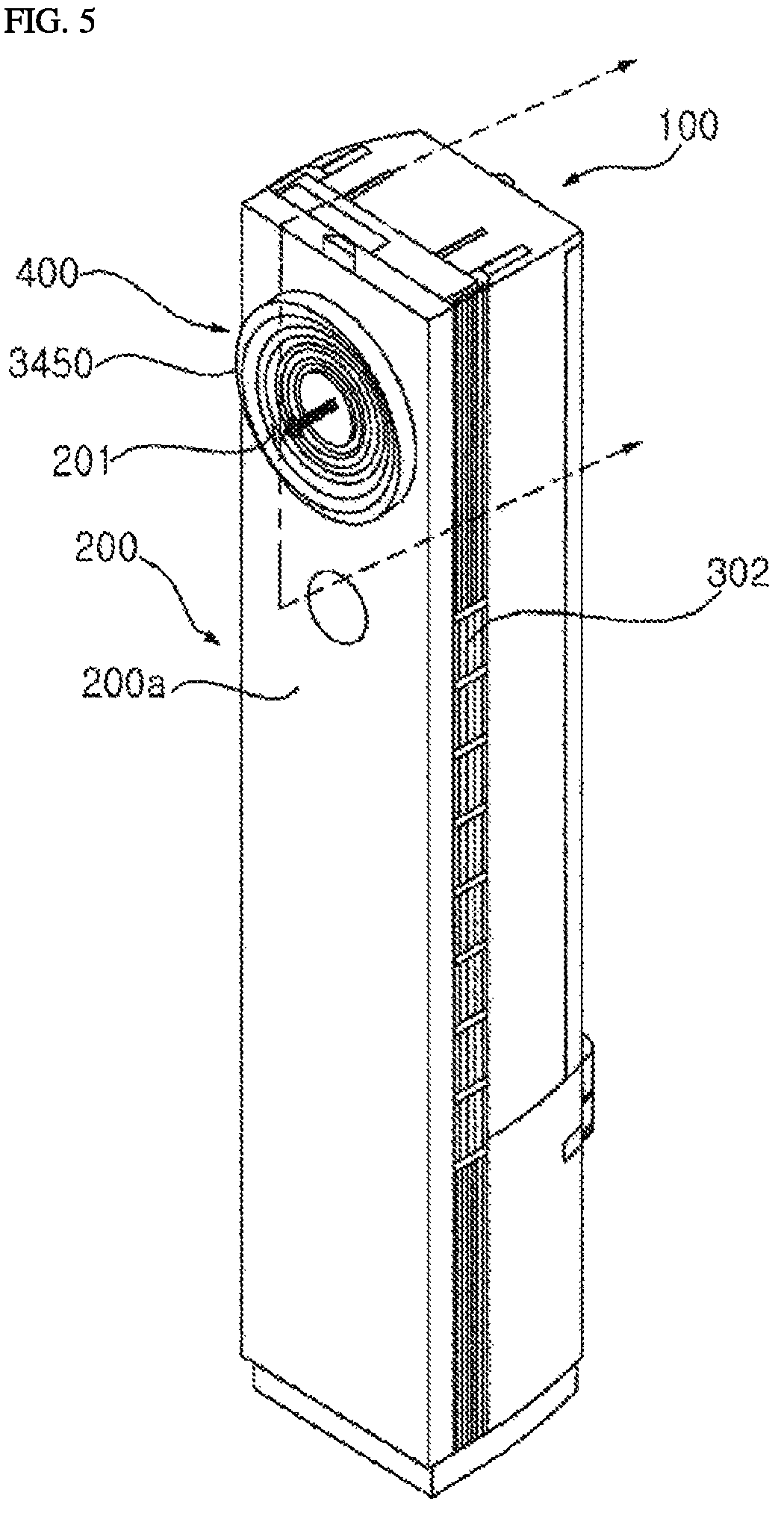 Patent US12098862 Figure 5 – Indoor unit of an air conditioner