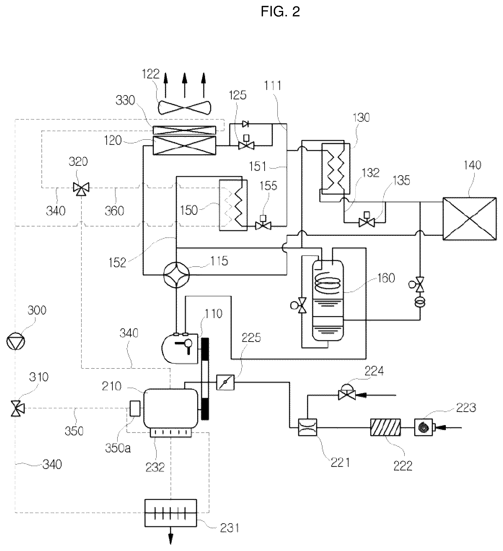 Patent US12098870 Figure 2 – Gas heat-pump system and method of controlling same