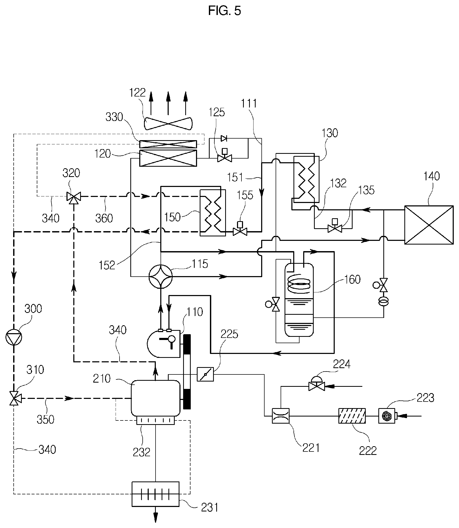 Patent US12098870 Figure 5 – Gas heat-pump system and method of controlling same