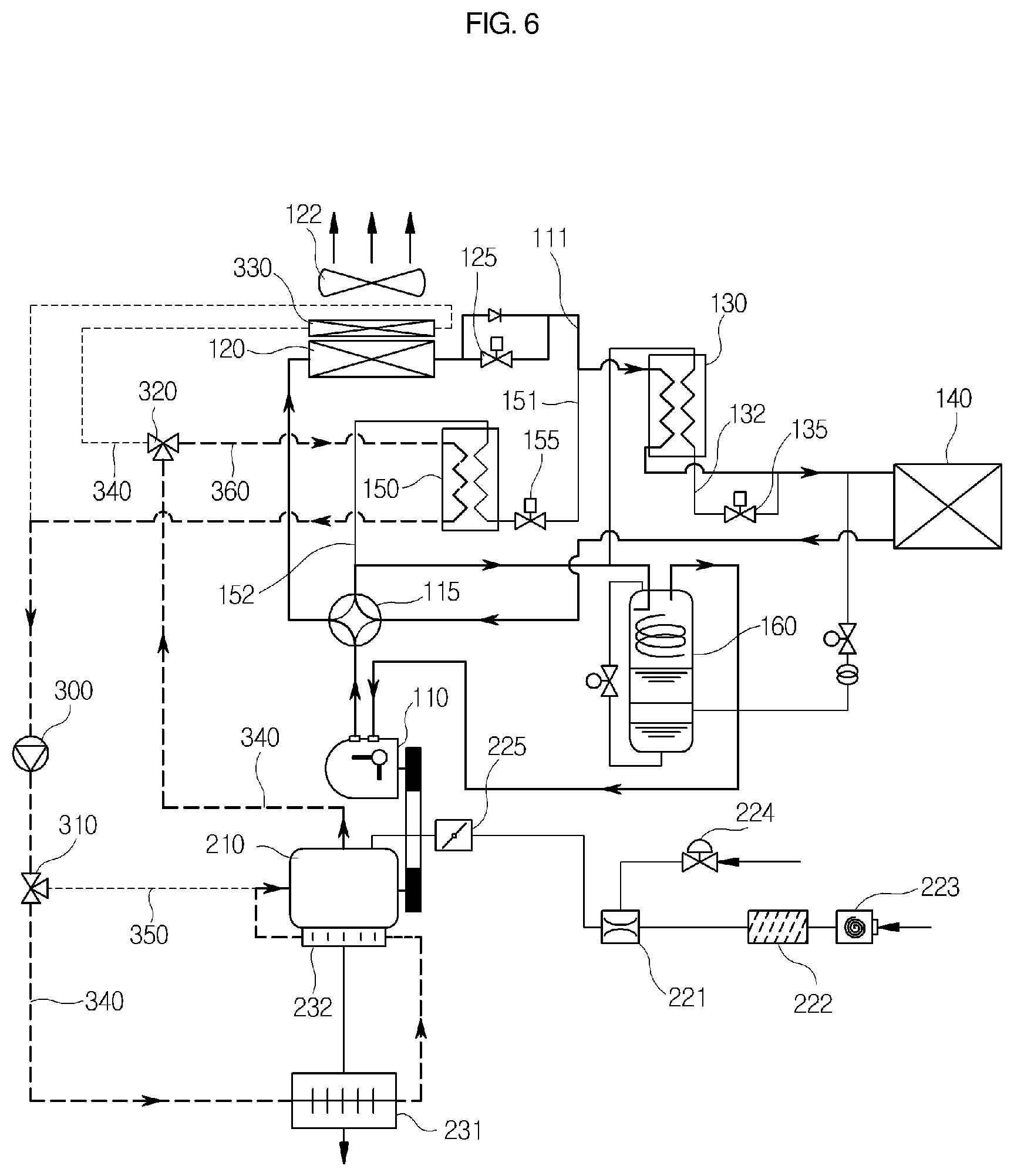 Patent US12098870 Figure 6 – Gas heat-pump system and method of controlling same