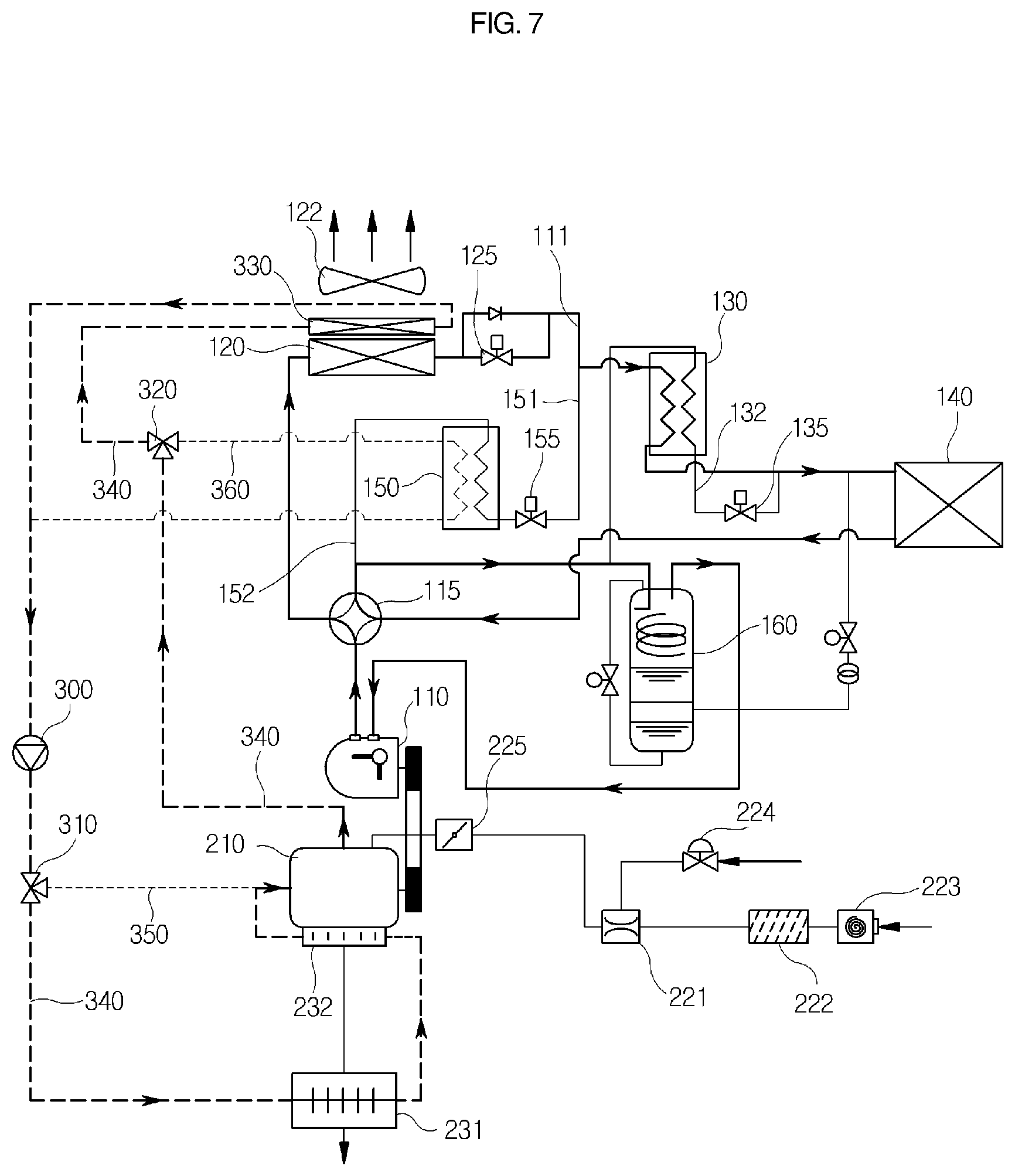 Patent US12098870 Figure 7 – Gas heat-pump system and method of controlling same