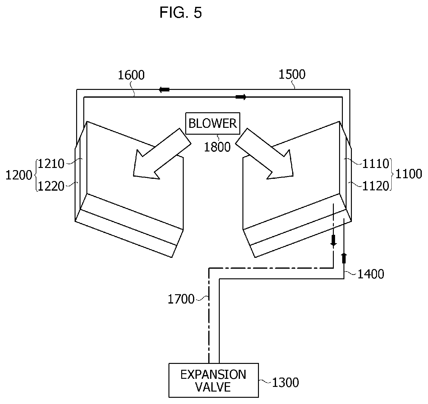 Patent US12098871 Figure 4 – Vehicle air-conditioning system