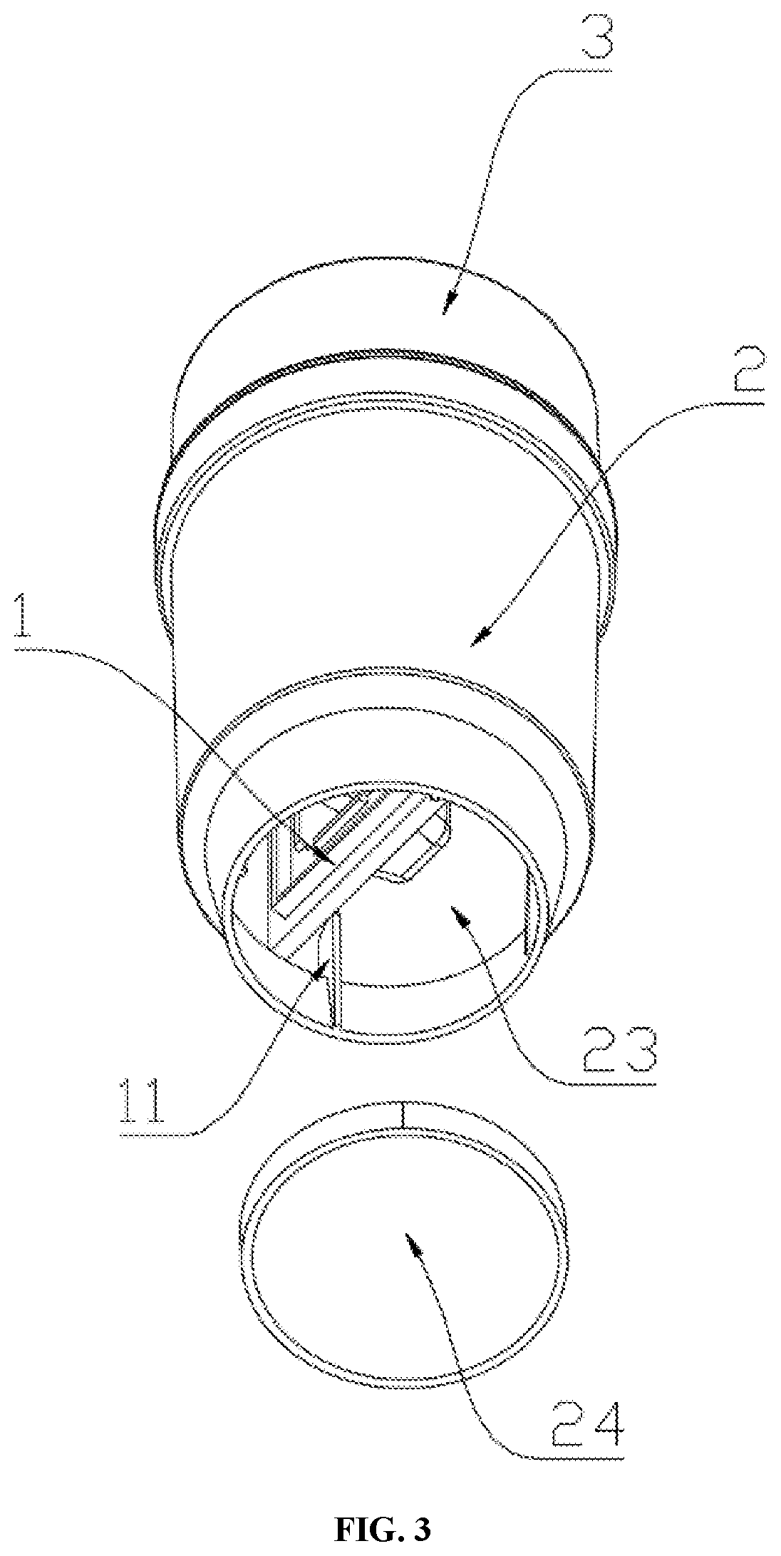 Patent US12098874 Figure 3 – Ice cube removal tool