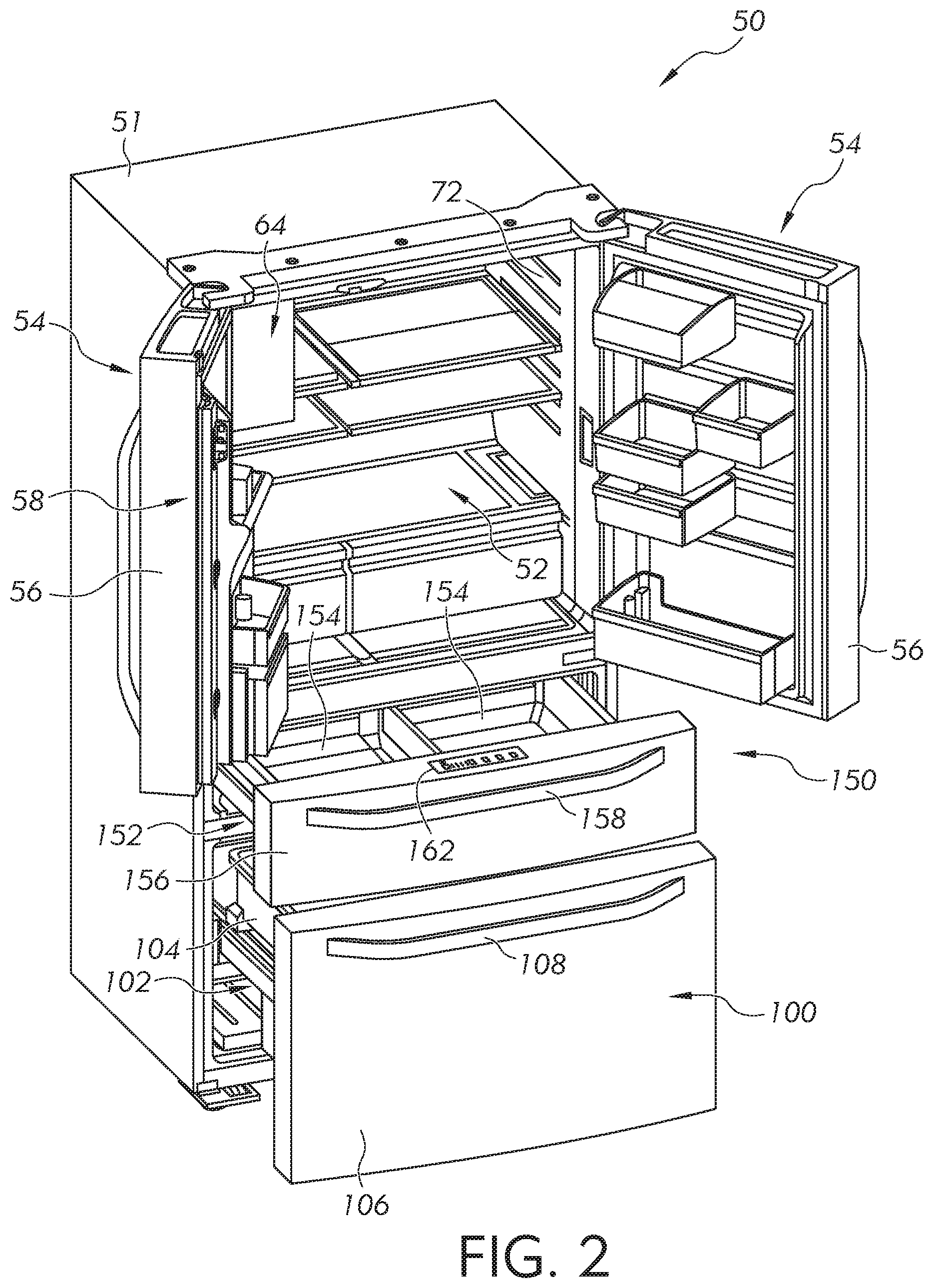 Patent US12098875 Figure 2 – Variable climate zone wiring