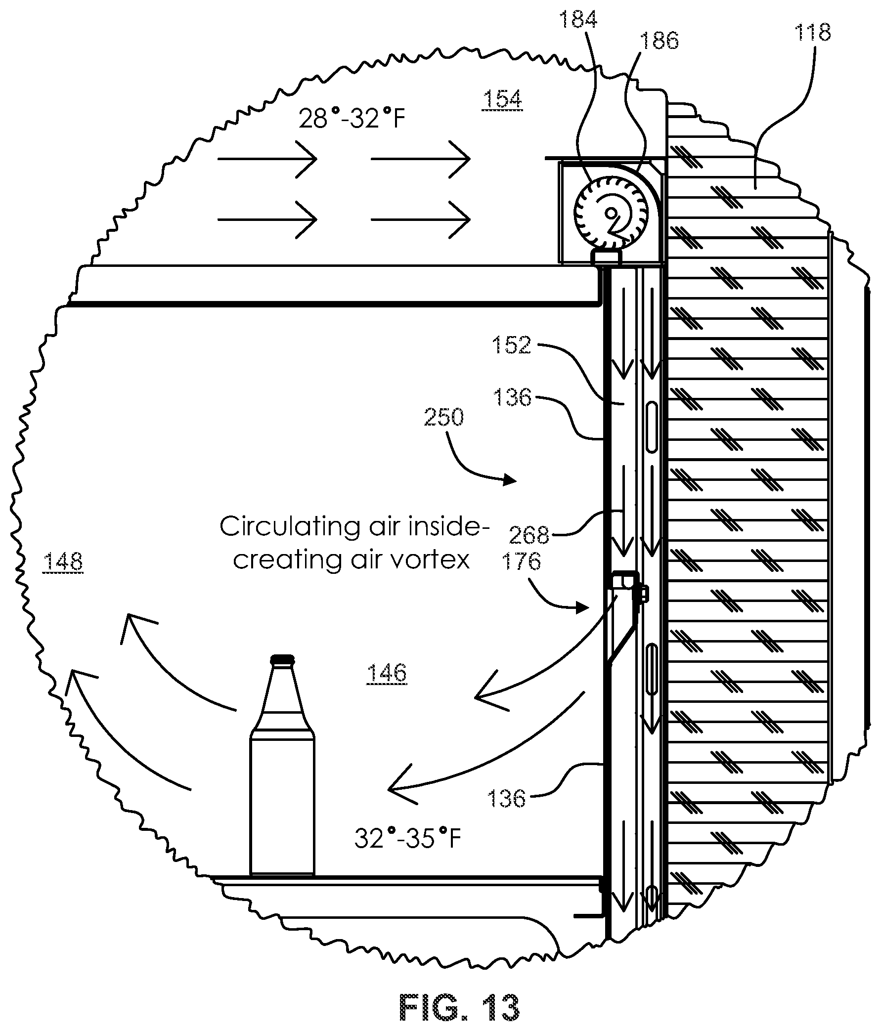 Patent US12098877 Figure 11 – Walk-in refrigeration system