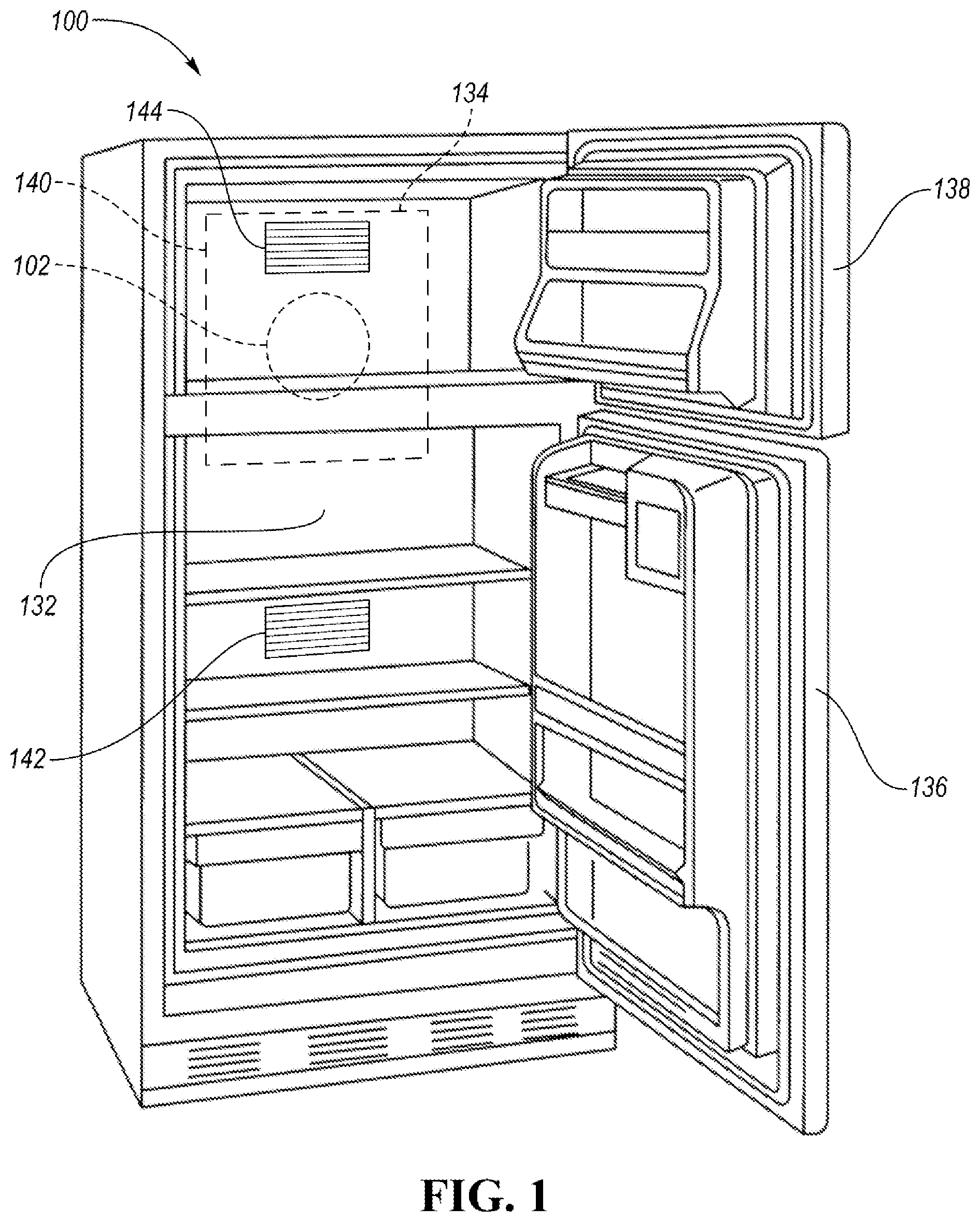 Patent US12098878 Figure 1 – Appliance fan assembly