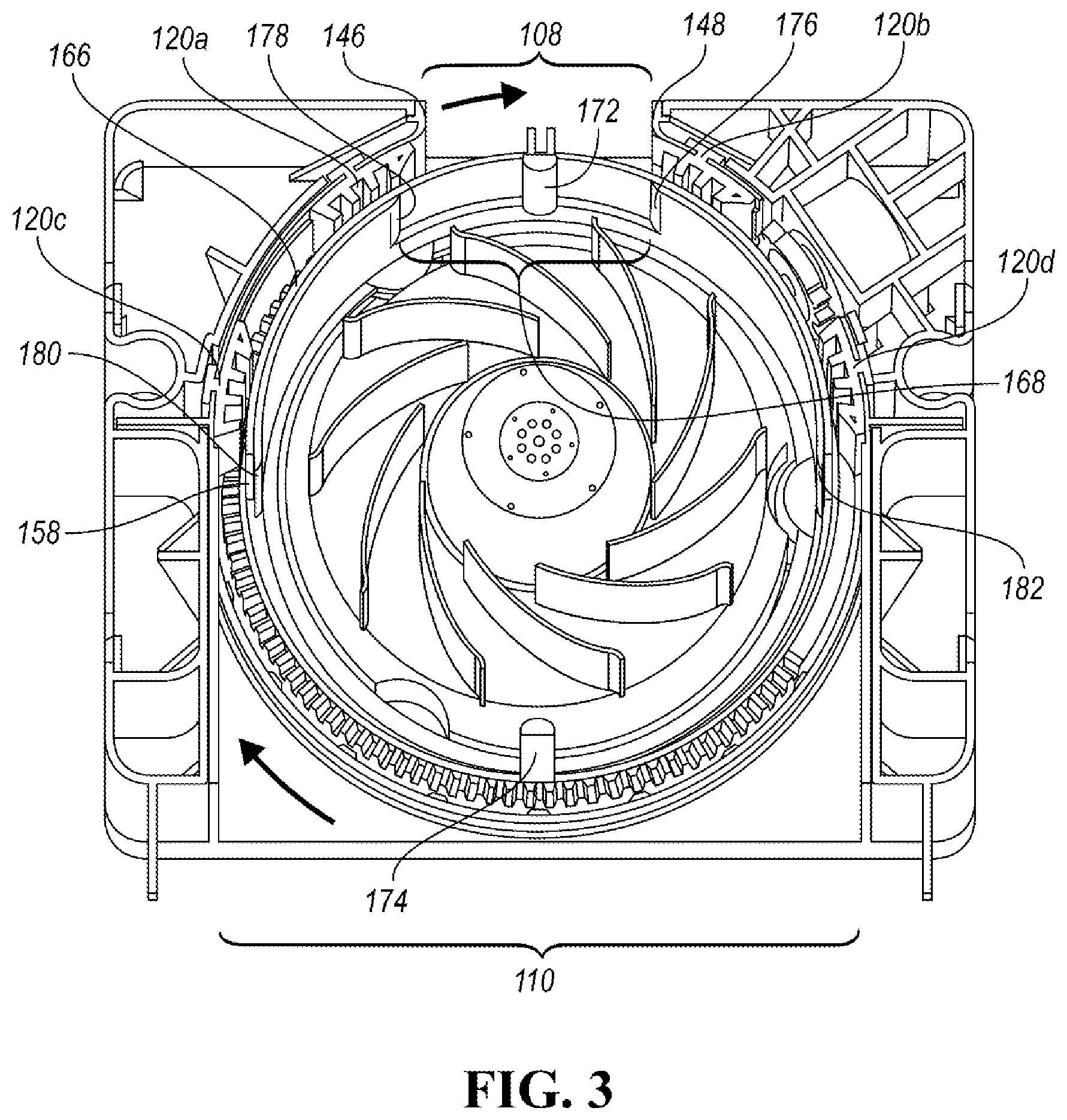 Patent US12098878 Figure 3 – Appliance fan assembly