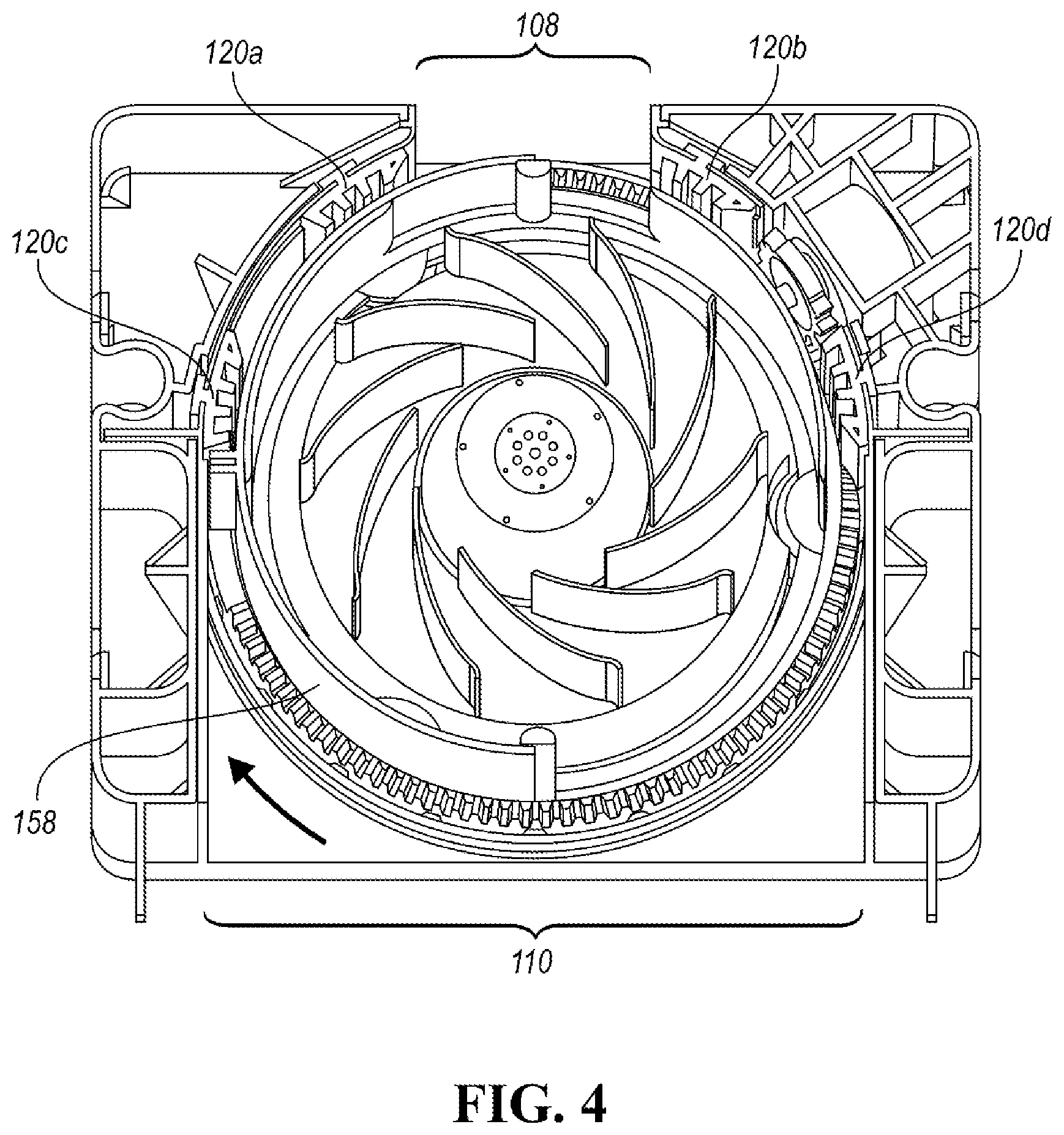 Patent US12098878 Figure 4 – Appliance fan assembly