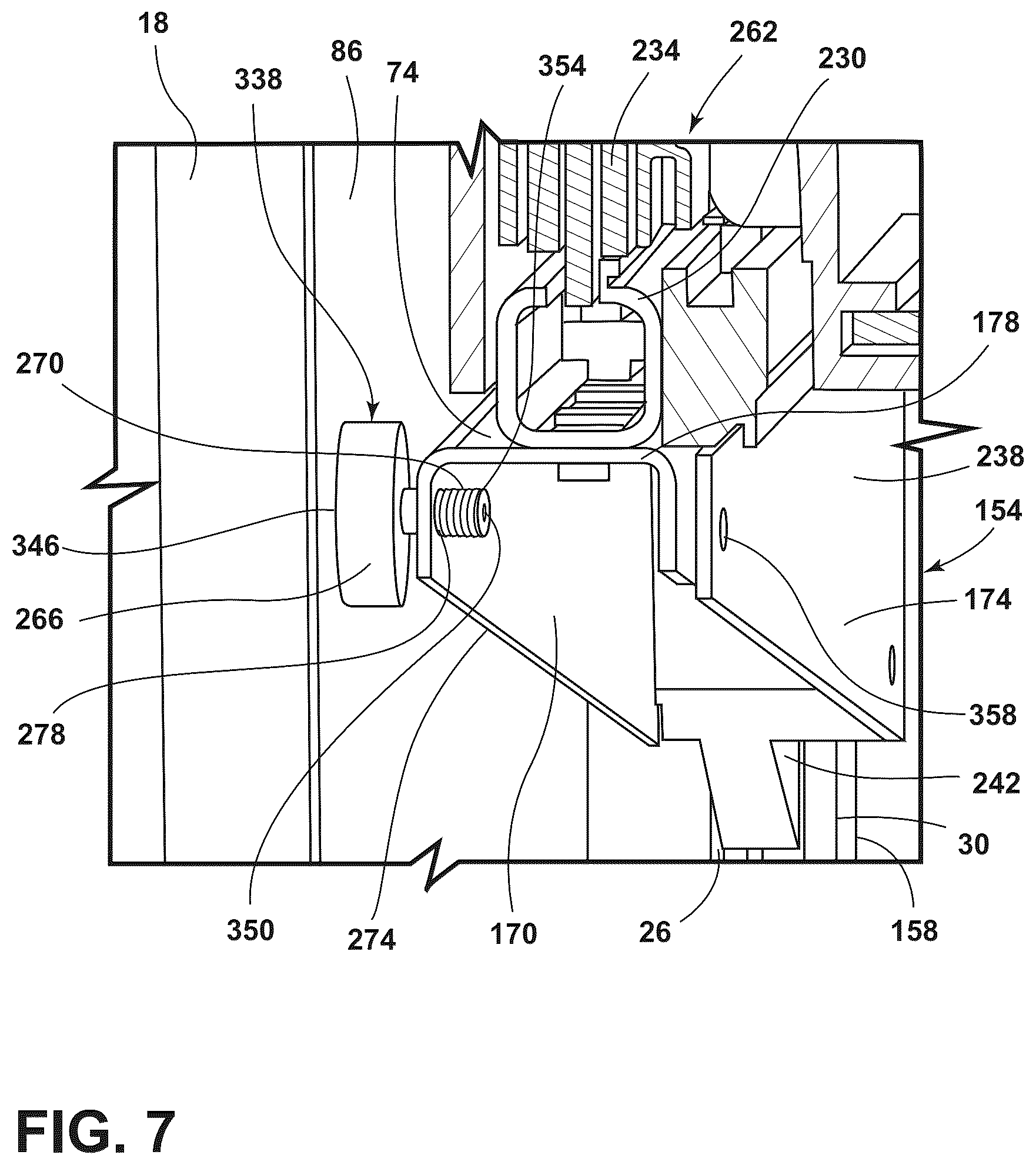 Patent US12098879 Figure 6 – Support assembly for appliance