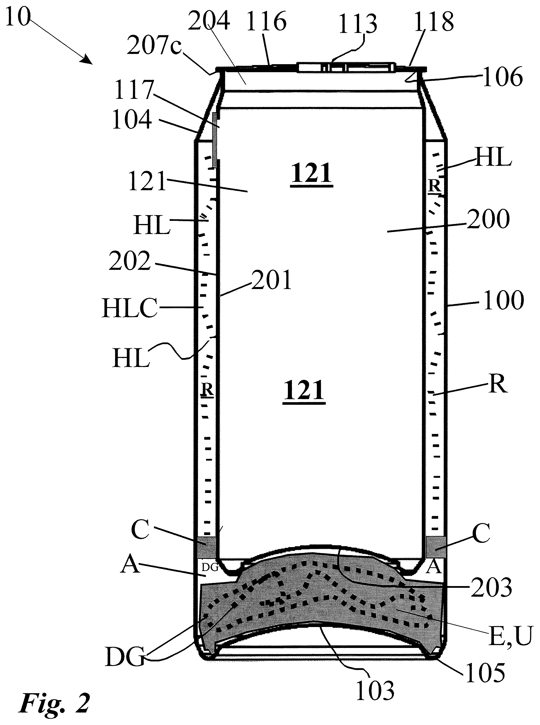 Patent US12098880 Figure 2 – Apparatus for chilling beverages and other food products and process of manufacture