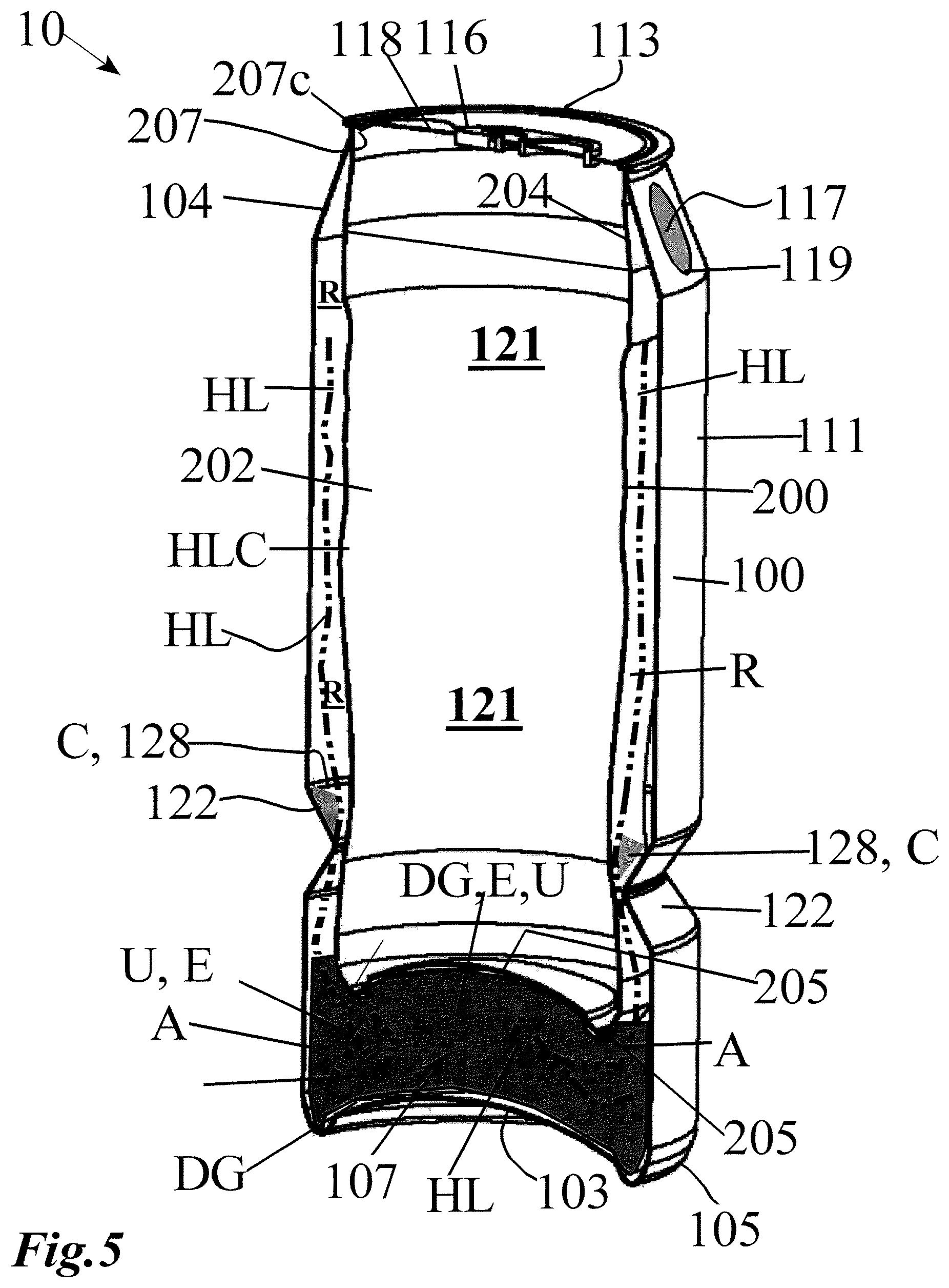Patent US12098880 Figure 5 – Apparatus for chilling beverages and other food products and process of manufacture