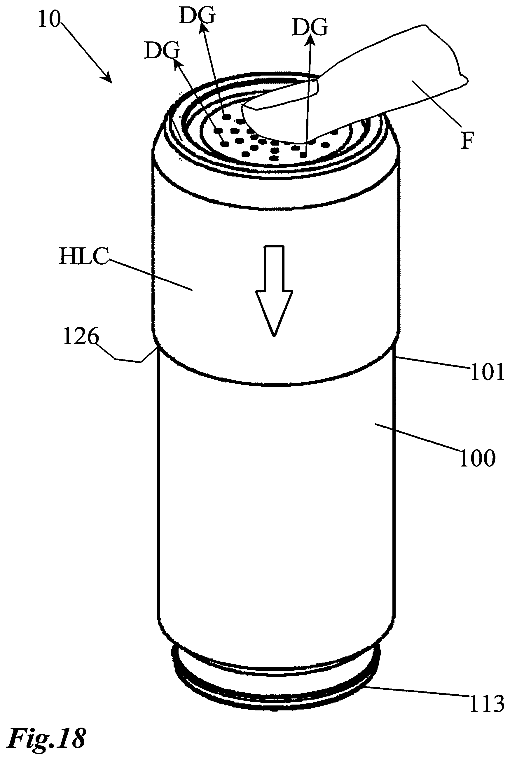 Patent US12098880 Figure 18 – Apparatus for chilling beverages and other food products and process of manufacture