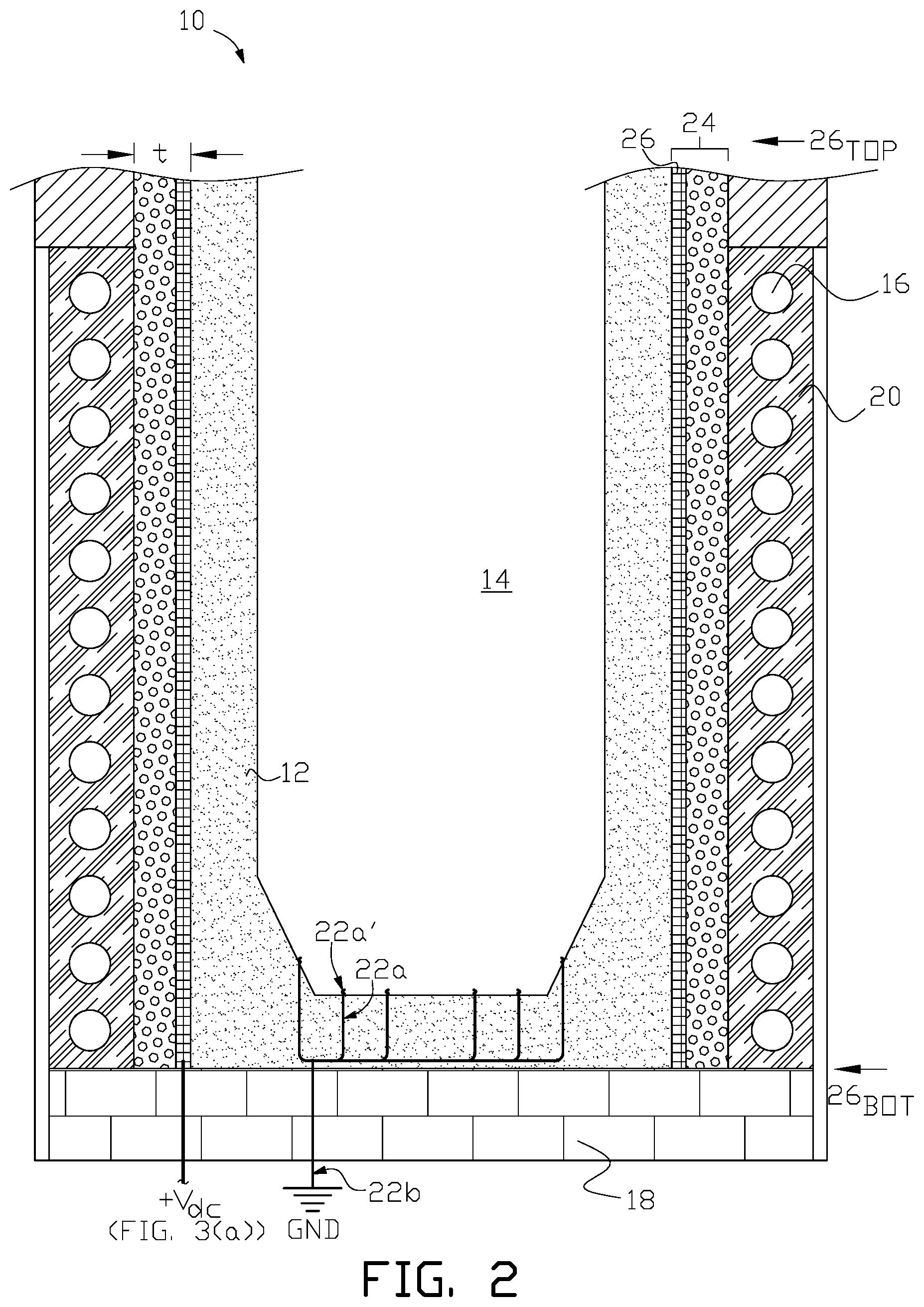 Patent US12098886 Figure 2 – Electric induction furnace with lining wear detection system