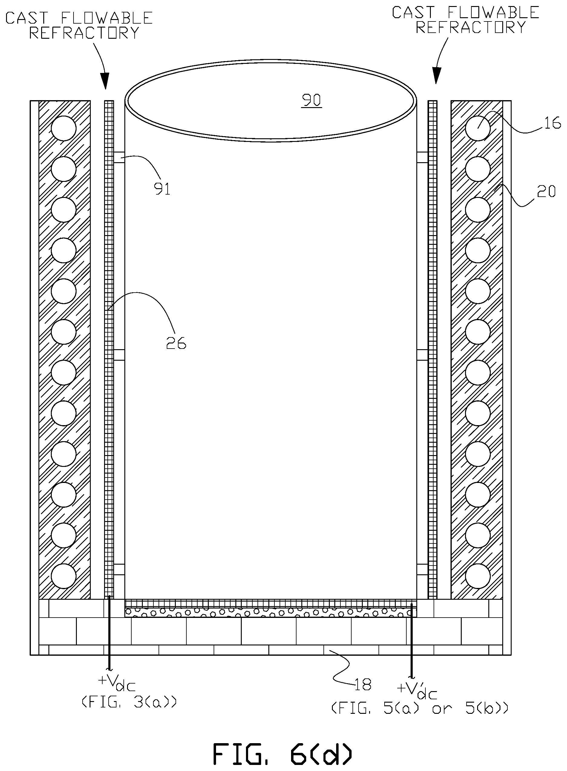 Patent US12098886 Figure 9 – Electric induction furnace with lining wear detection system