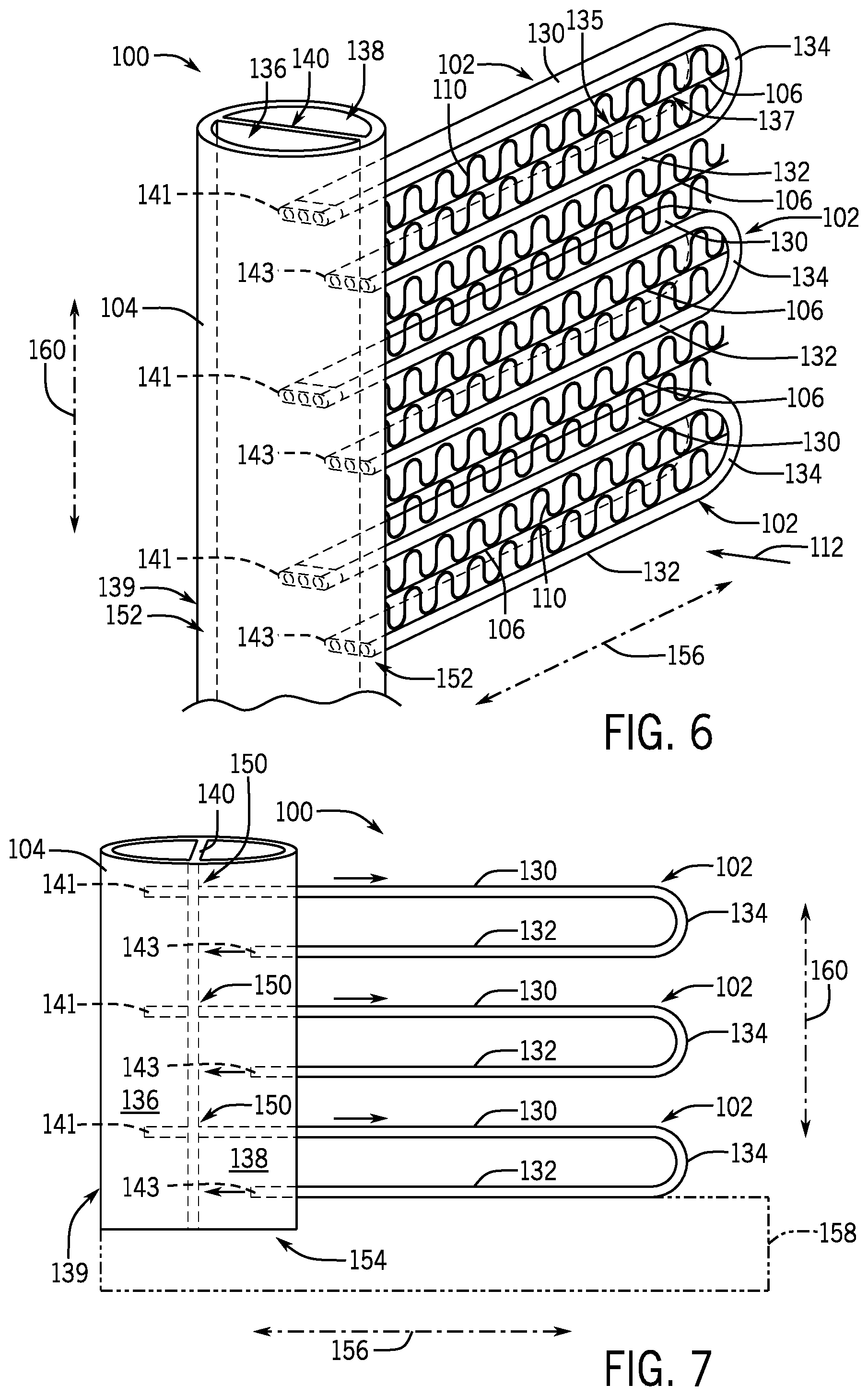 Patent US12098887 Figure 6 – Heat exchanger for HVAC unit