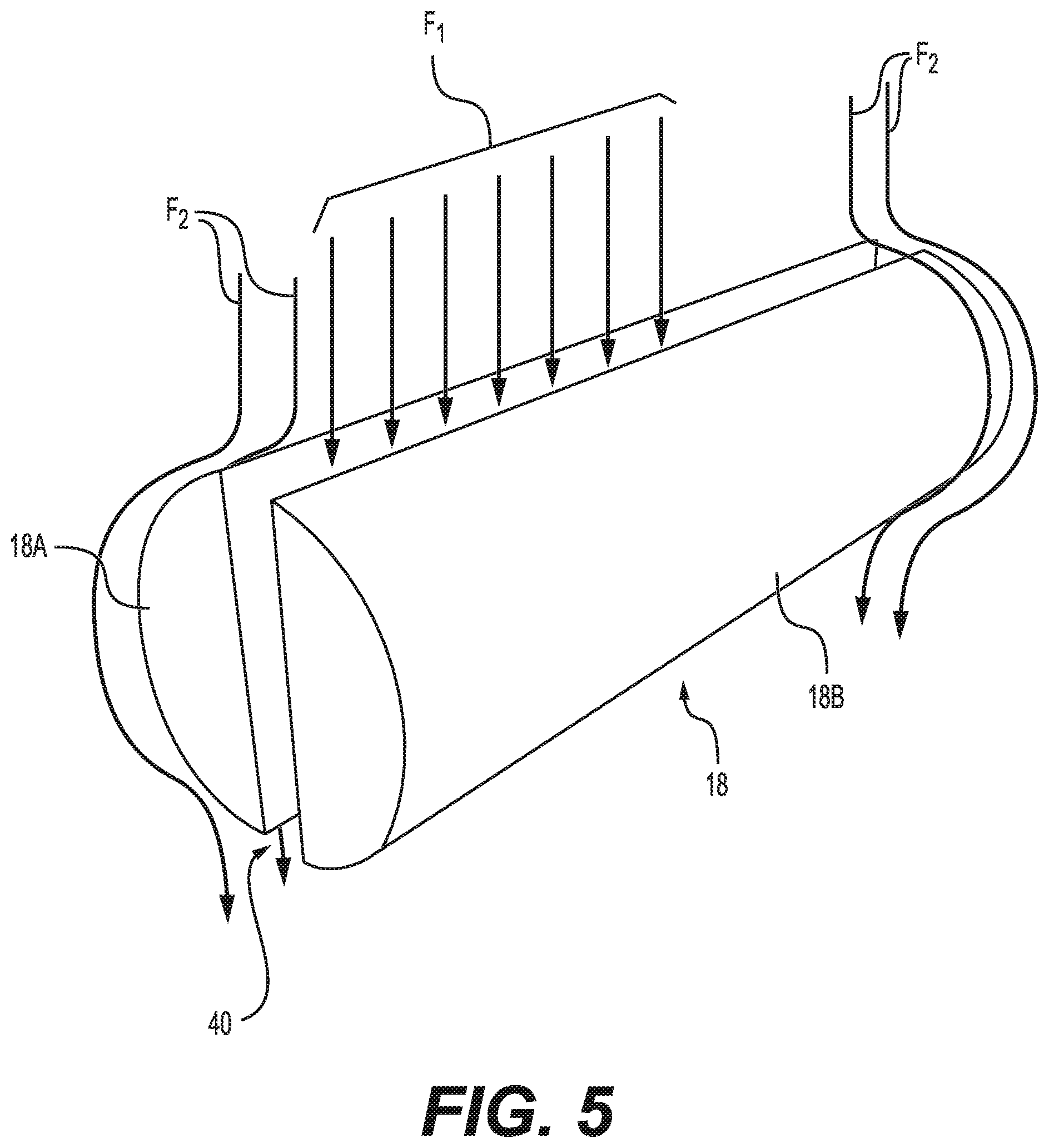 Patent US12098891 Figure 5 – Shell-and-tube heat exchanger with semicylindrical tubes