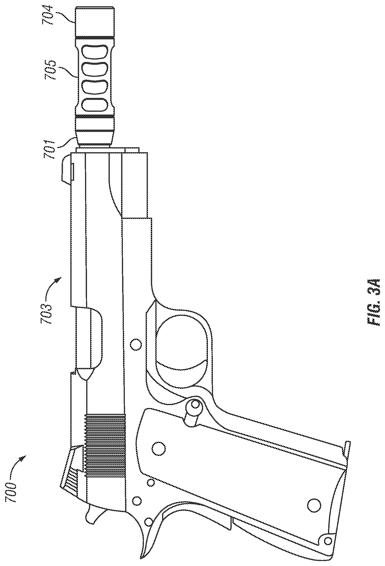 Patent US12098897 Figure 5 – Tuner attached to a muzzle brake or suppressor of a firearm