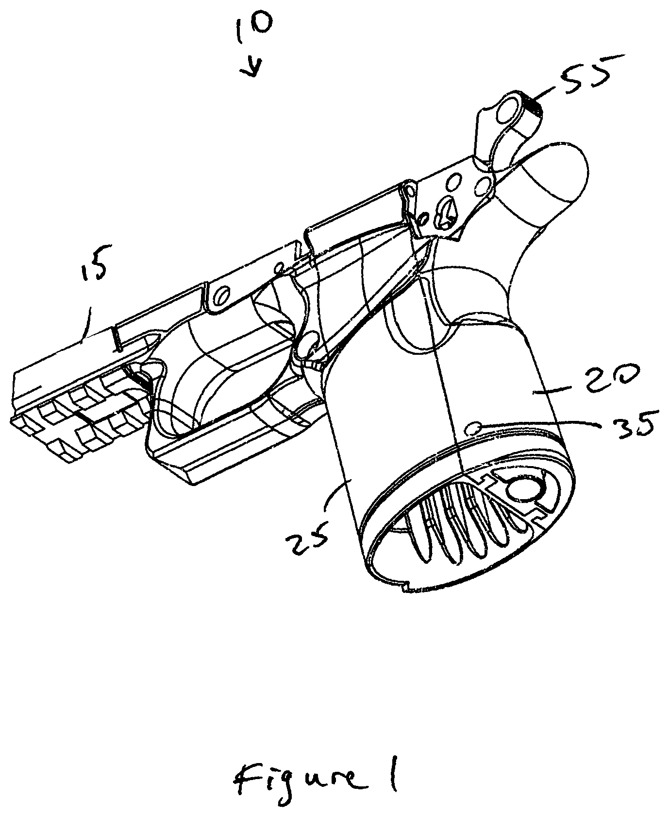 Patent US12098898 Figure 1 – Backstrap assembly for a firearm
