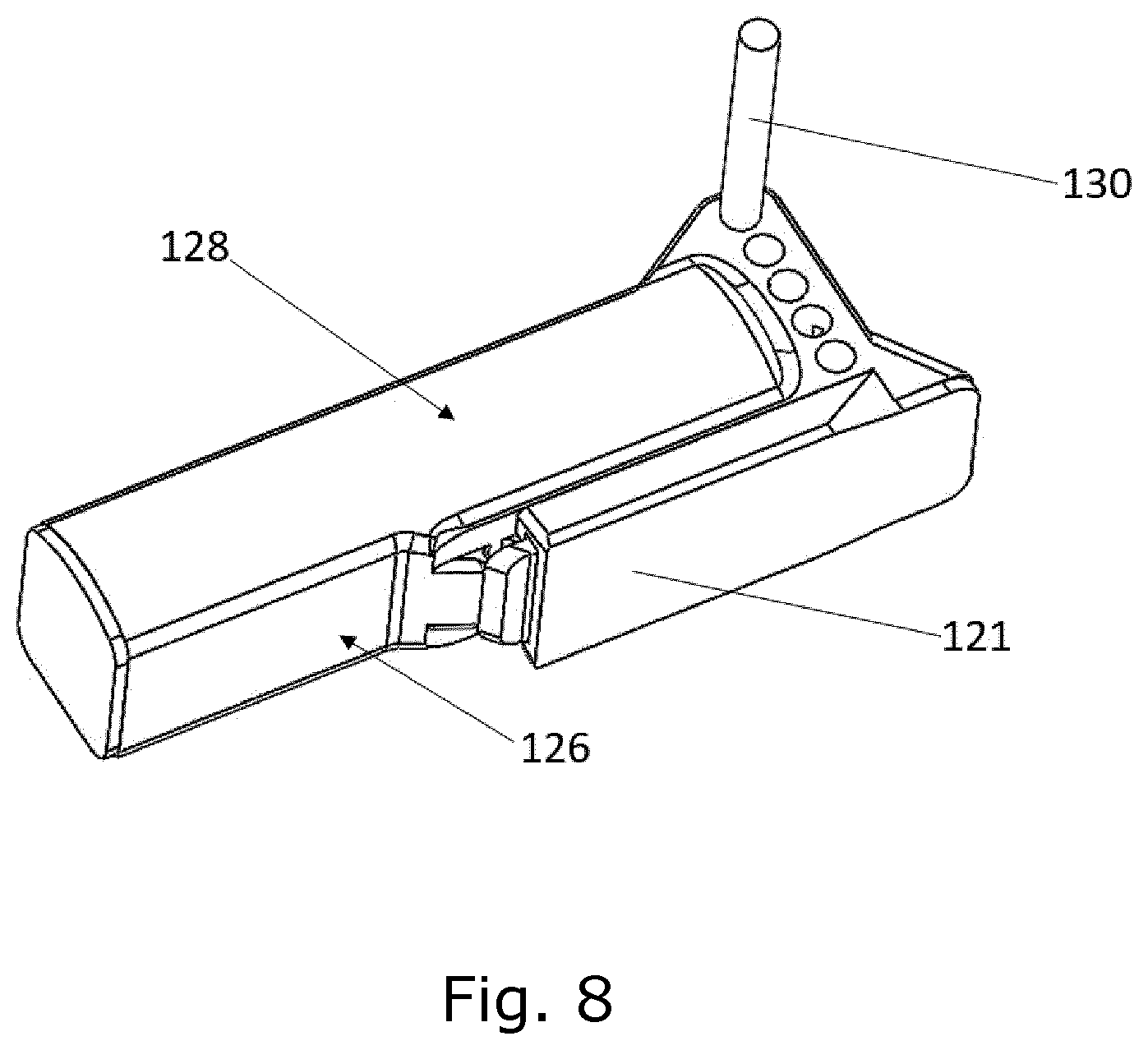 Patent US12098899 Figure 8 – Retainer for catching ejected cartridge cases from shotguns