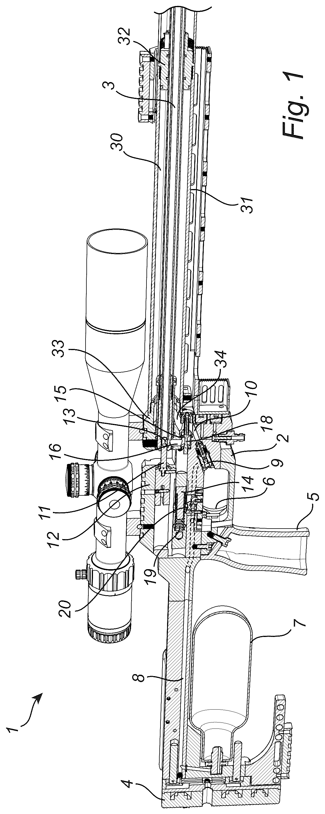 Patent US12098901 Figure 1 – Gas-powered gun