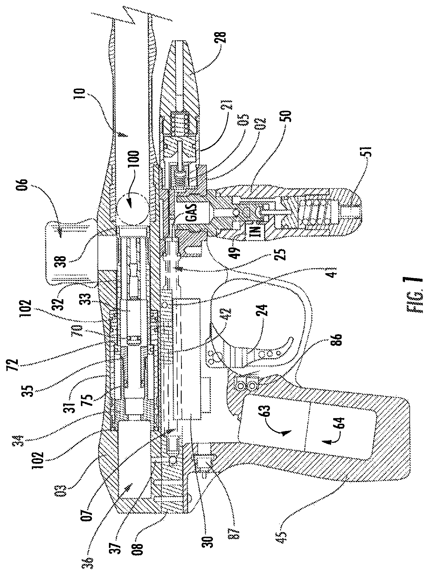 Patent US12098902 Figure 1 – Compressed gas gun