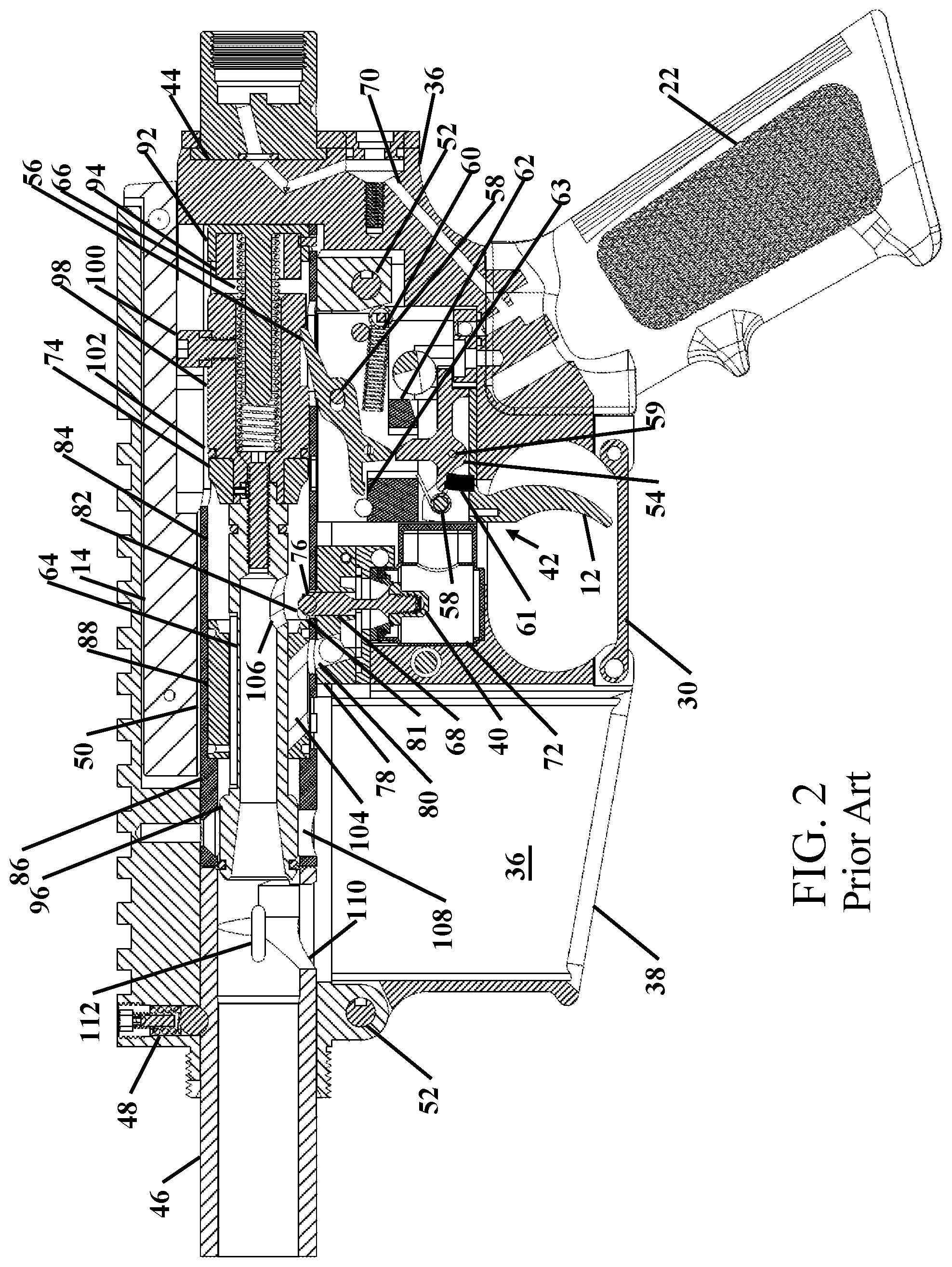 Patent US12098903 Figure 2 – Two-stage airgun fire and reset