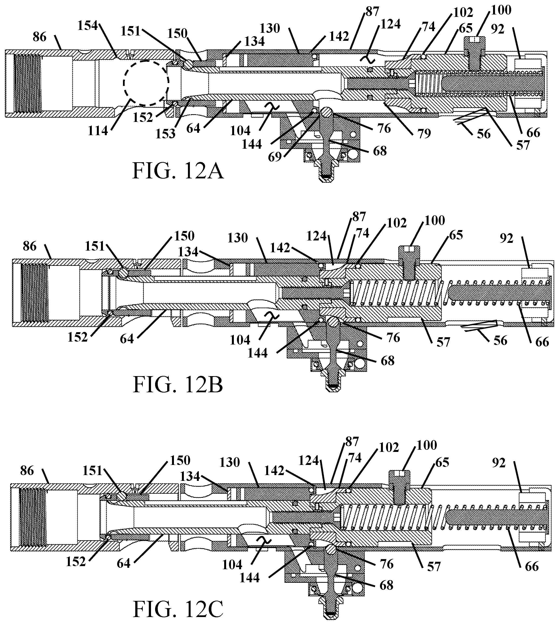 Patent US12098903 Figure 8 – Two-stage airgun fire and reset