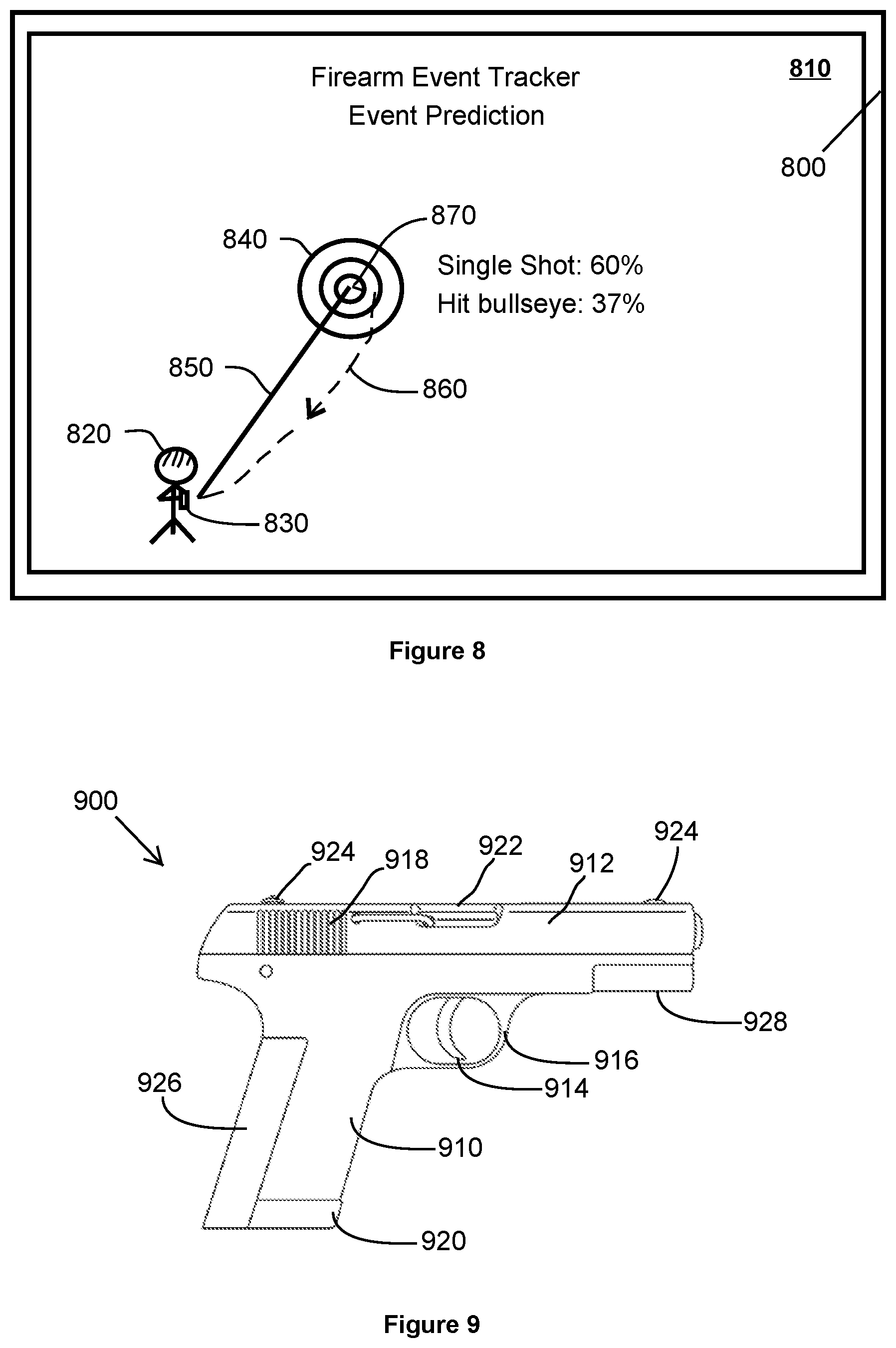 Patent US12098905 Figure 7 – Firearm system that tracks points of aim of a firearm