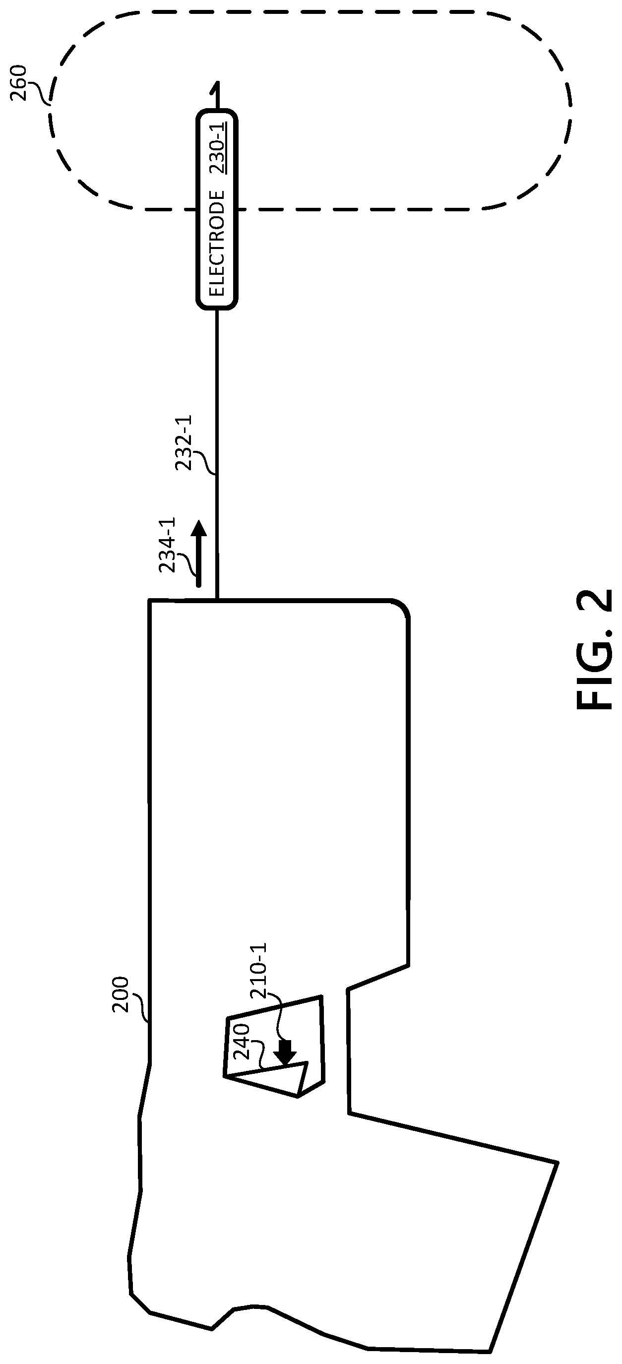 Patent US12098907 Figure 2 – Serial electrode deployment for conducted electrical weapon