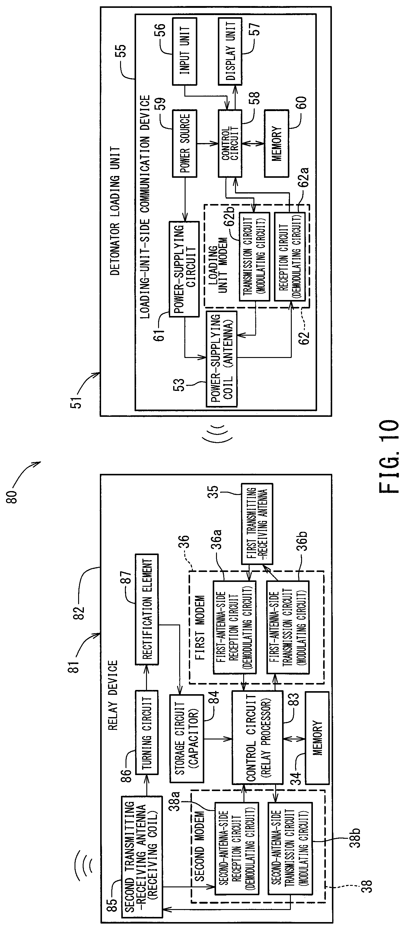 Patent US12098910 Figure 10 – Wireless detonation system, relay device for wireless detonation system, and wireless detonation method using wireless detonation system