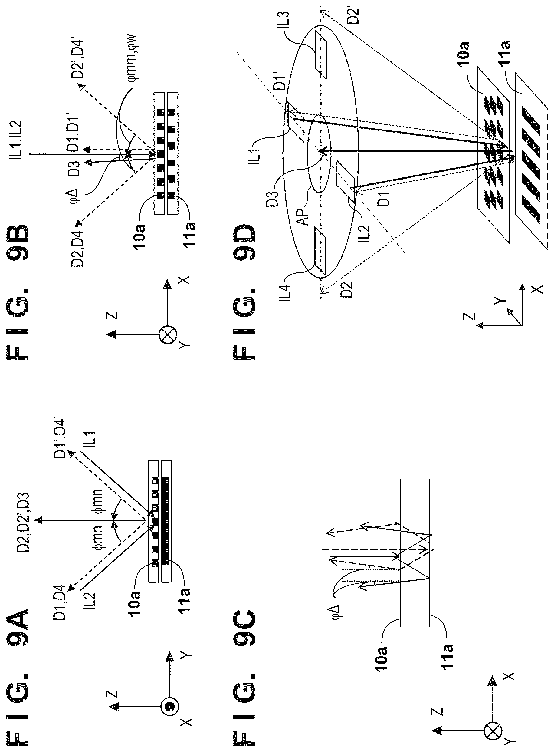 Patent US12098913 Figure 10 – Detector that detects relative positions of marks while blocking non-interference light