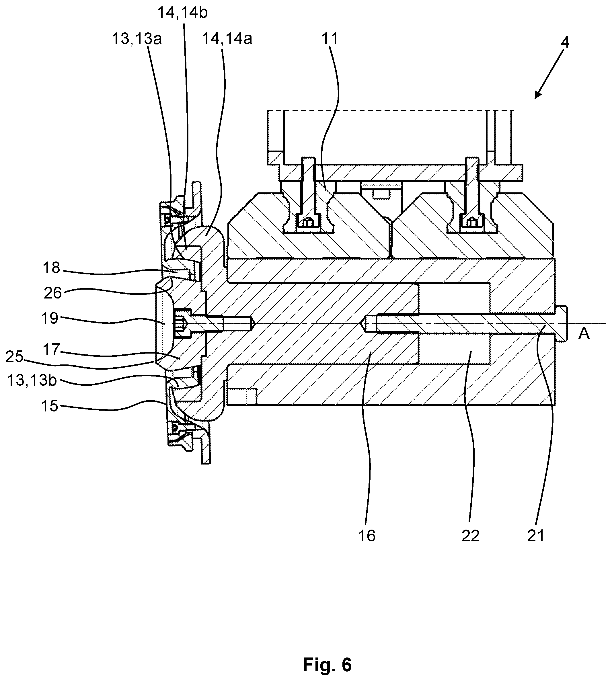 Patent US12098917 Figure 6 – Device for measuring the geometry of an axle of a motor vehicle