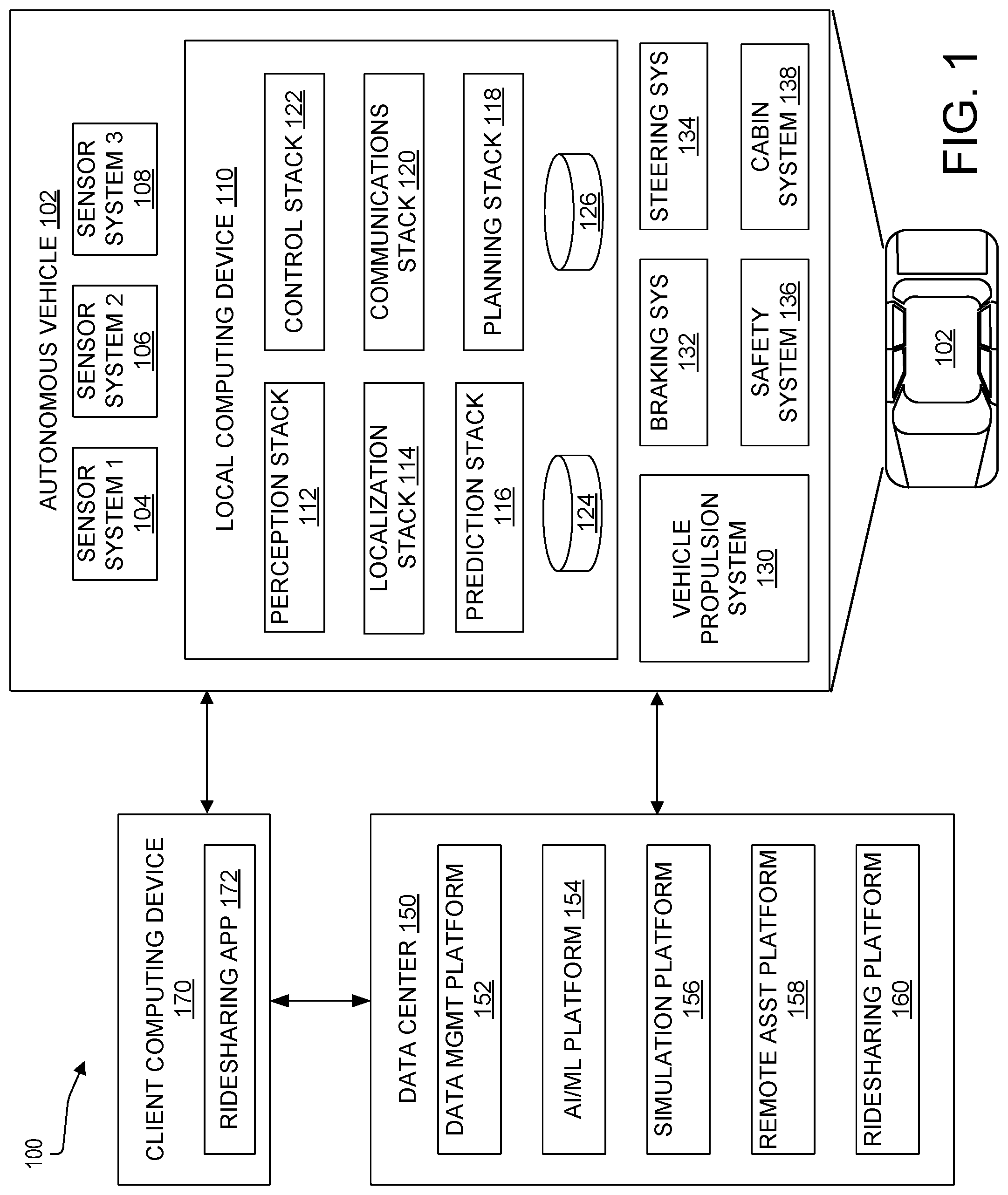 Patent US12098925 Figure 1 – Longitudinal-limited lane marking localizer
