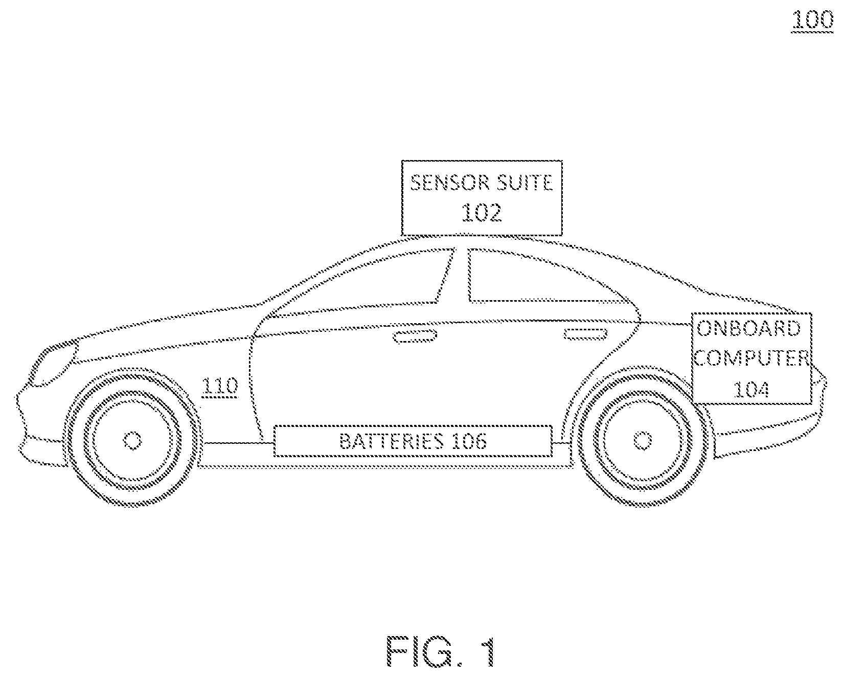 Patent US12098929 Figure 1 – Augmented reality for providing autonomous vehicle personnel with enhanced safety and efficiency