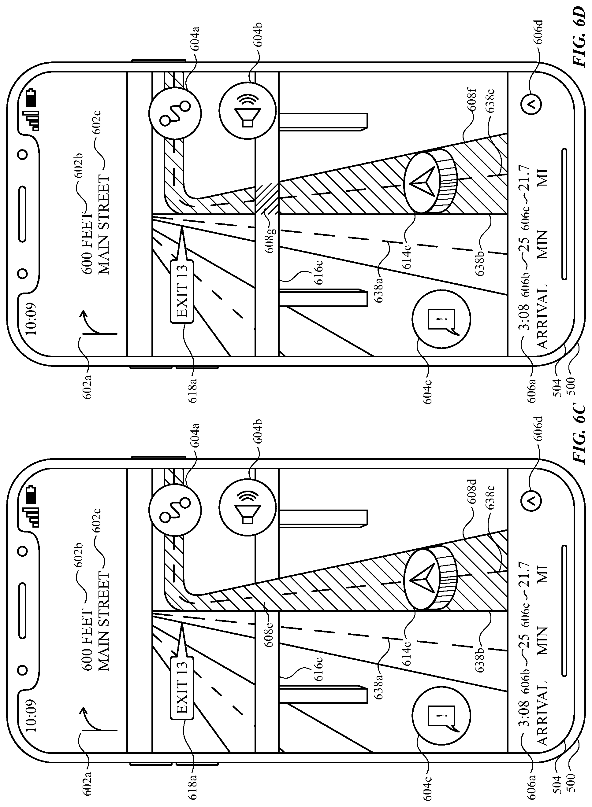 Patent US12098930 Figure 16 – User interfaces for maps and navigation