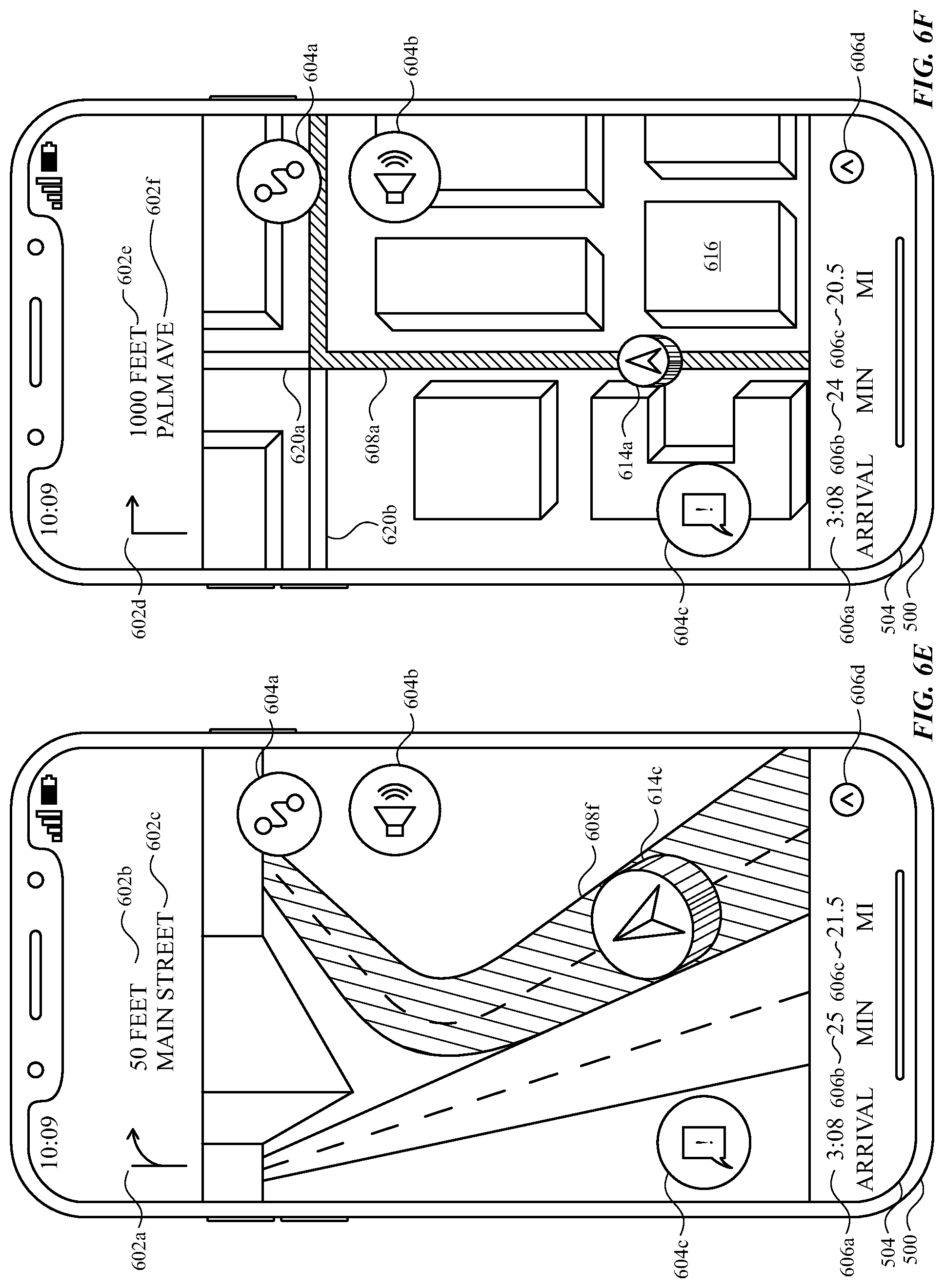 Patent US12098930 Figure 17 – User interfaces for maps and navigation